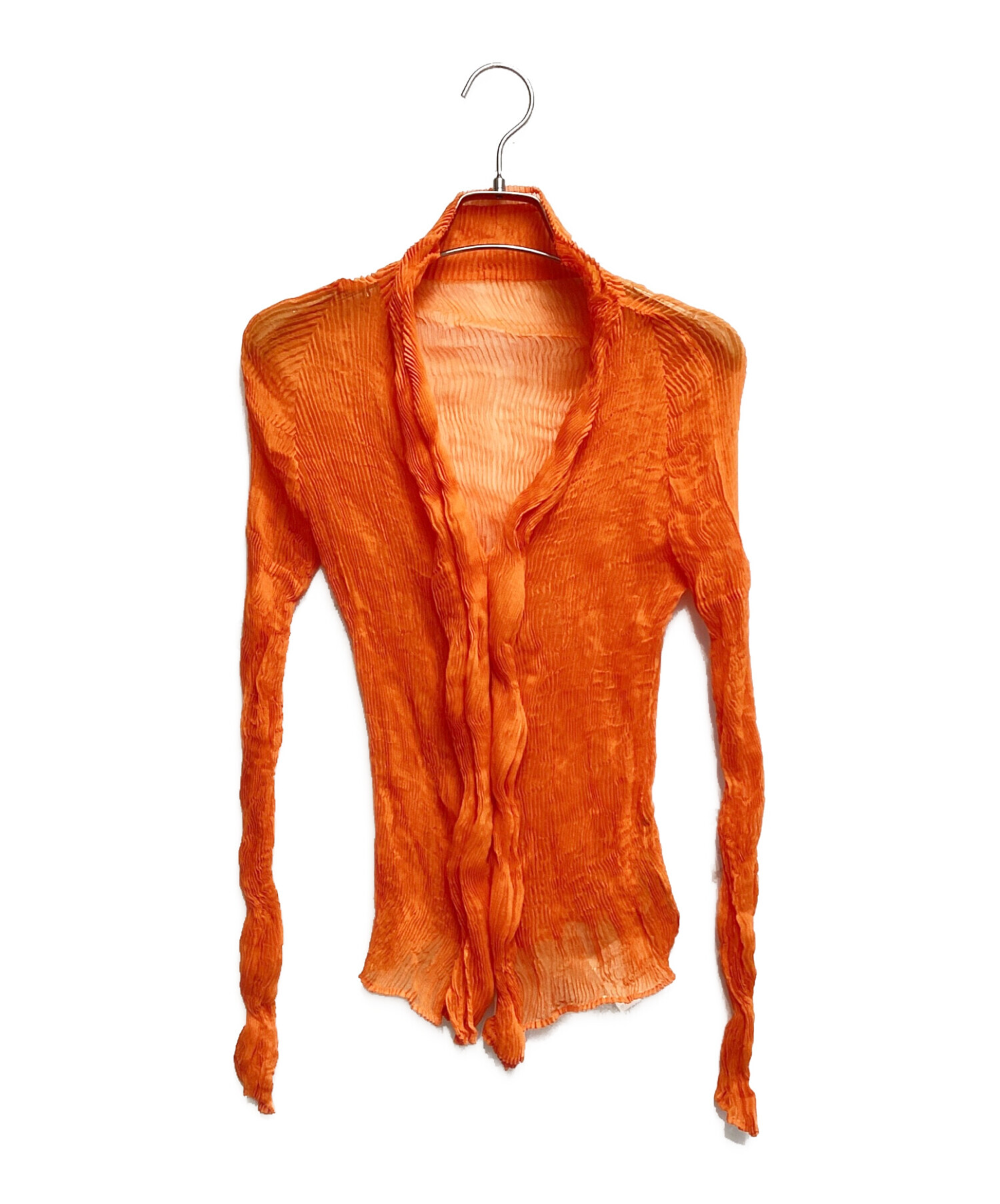ISSEY MIYAKE シフォンツイスト　カーディガン 中古・古着通販】ISSEY MIYAKE (イッセイミヤケ) シフォンツイスト