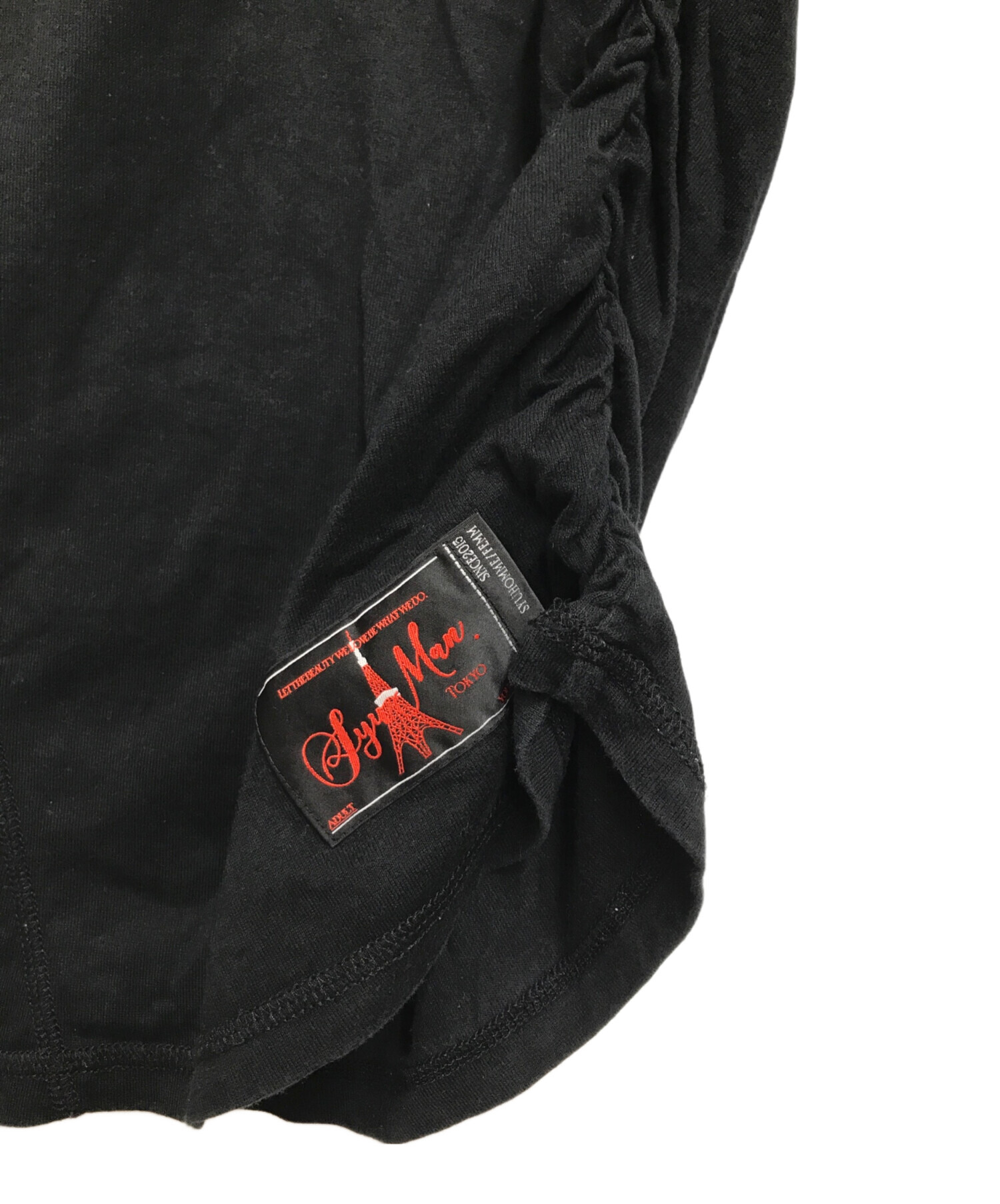 中古・古着通販】SYUMAN. (シュウマン) ツイストタンクトップ ブラック 