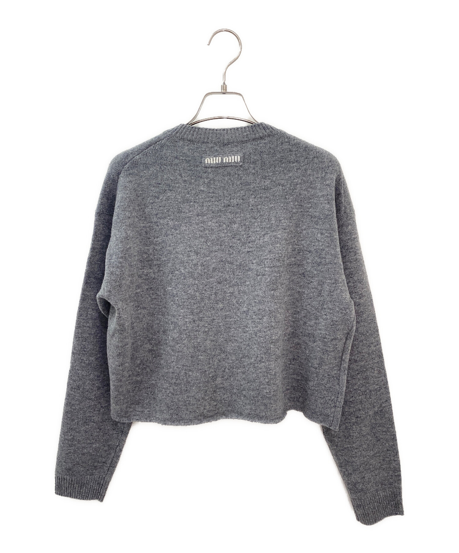 中古・古着通販】MIU MIU (ミュウミュウ) カットオフショート丈ニット