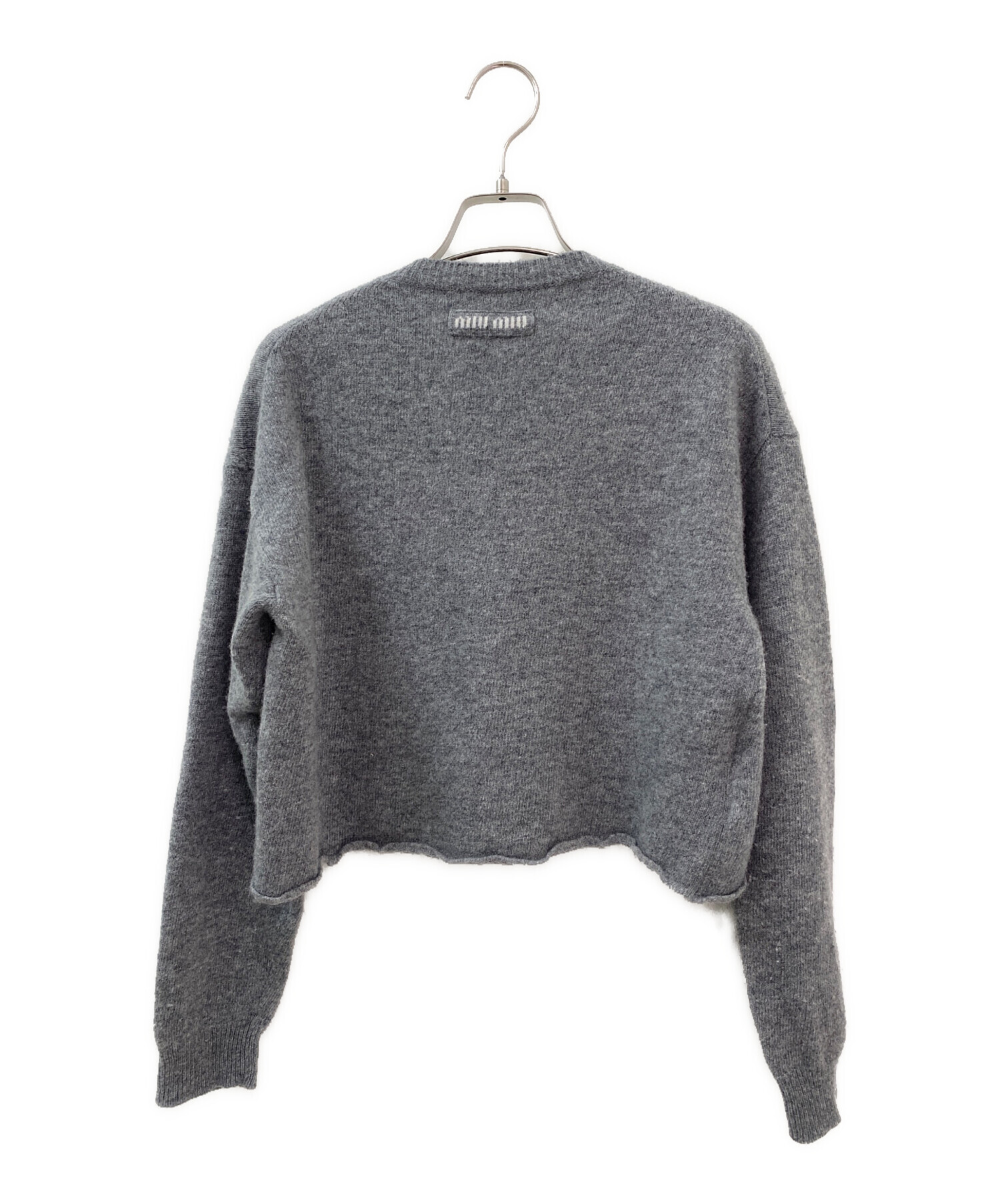 中古・古着通販】MIU MIU (ミュウミュウ) Vネックバックロゴニット