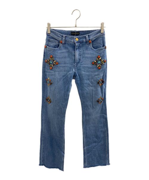 中古・古着通販】ETRO (エトロ) 装飾デニムパンツ インディゴ サイズ