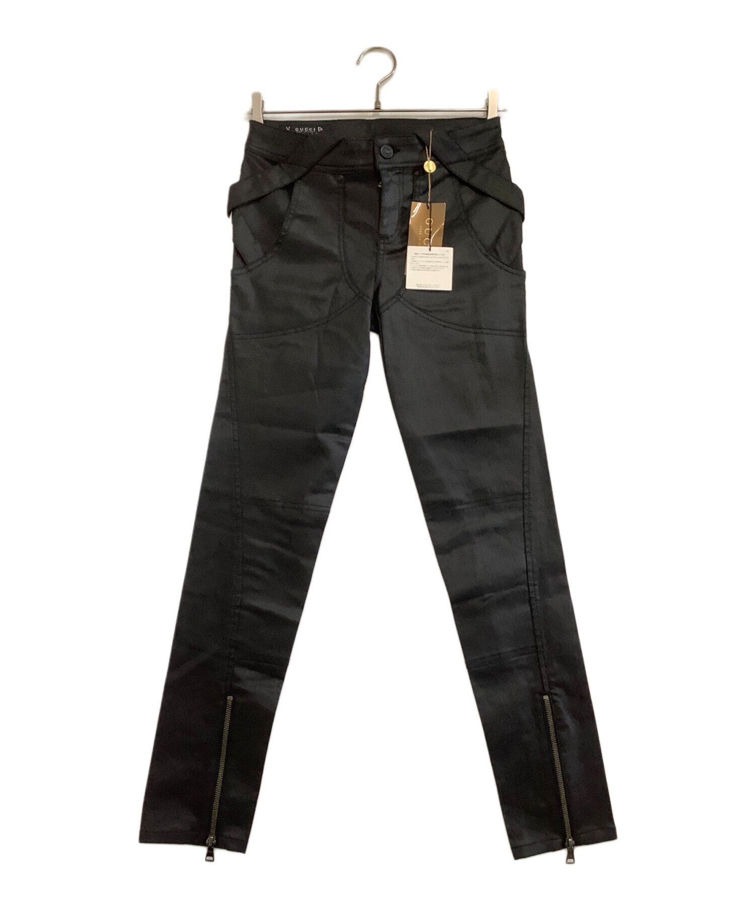 GUCCI ブラックデニム 中古・古着通販】GUCCI (グッチ) コーティングデニムパンツ ブラック