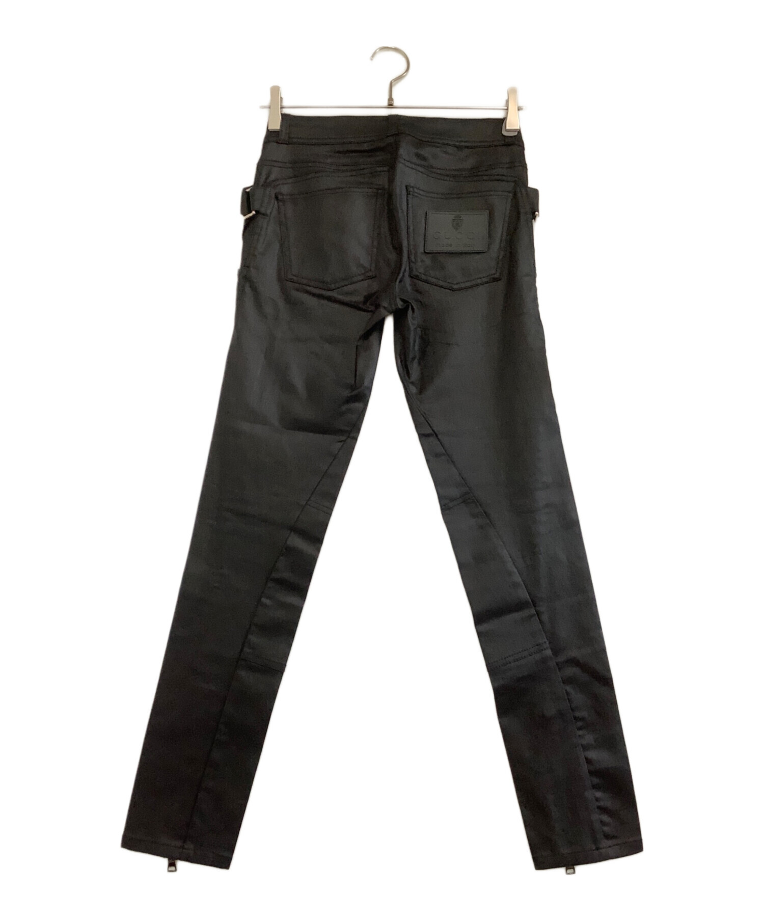 中古・古着通販】GUCCI (グッチ) コーティングデニムパンツ ブラック
