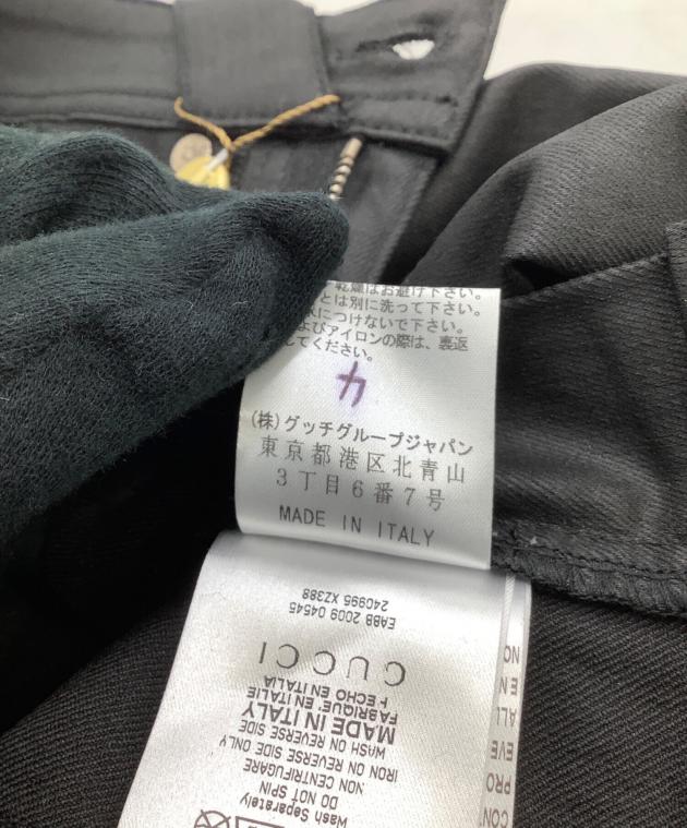 中古・古着通販】GUCCI (グッチ) コーティングデニムパンツ ブラック