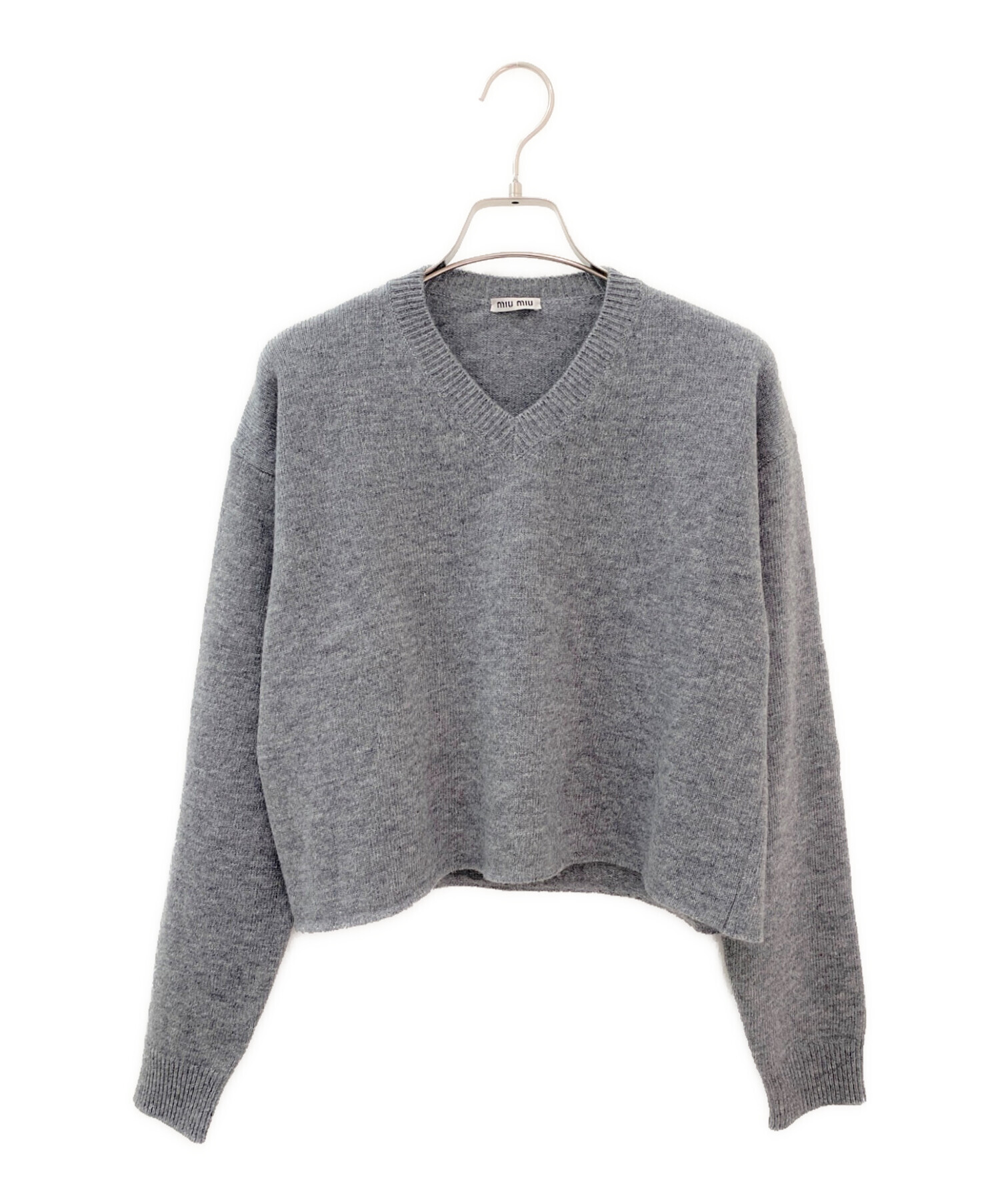中古・古着通販】MIU MIU (ミュウミュウ) カットオフショートニット