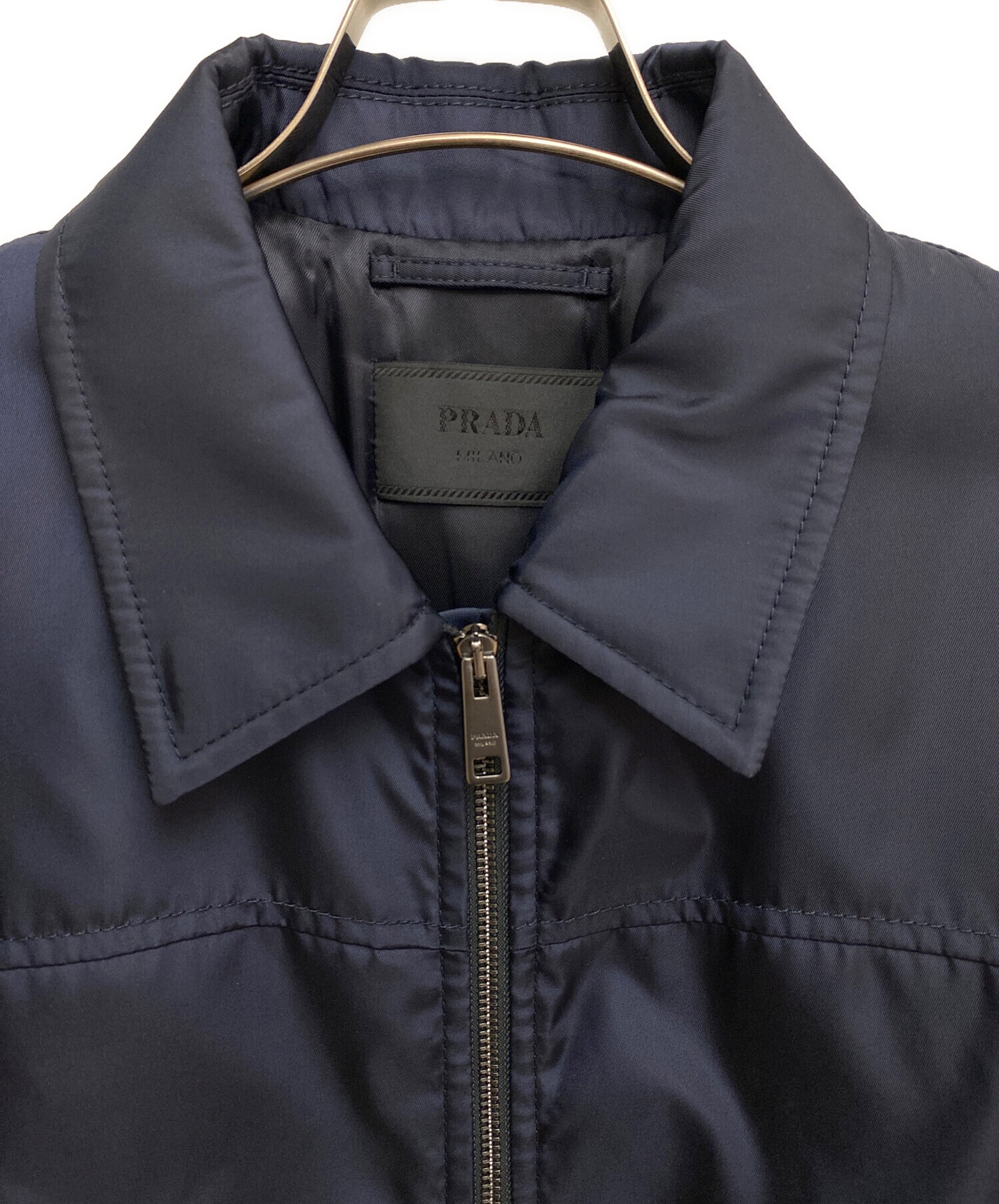 中古・古着通販】PRADA (プラダ) ナイロンジップジャケット ネイビー