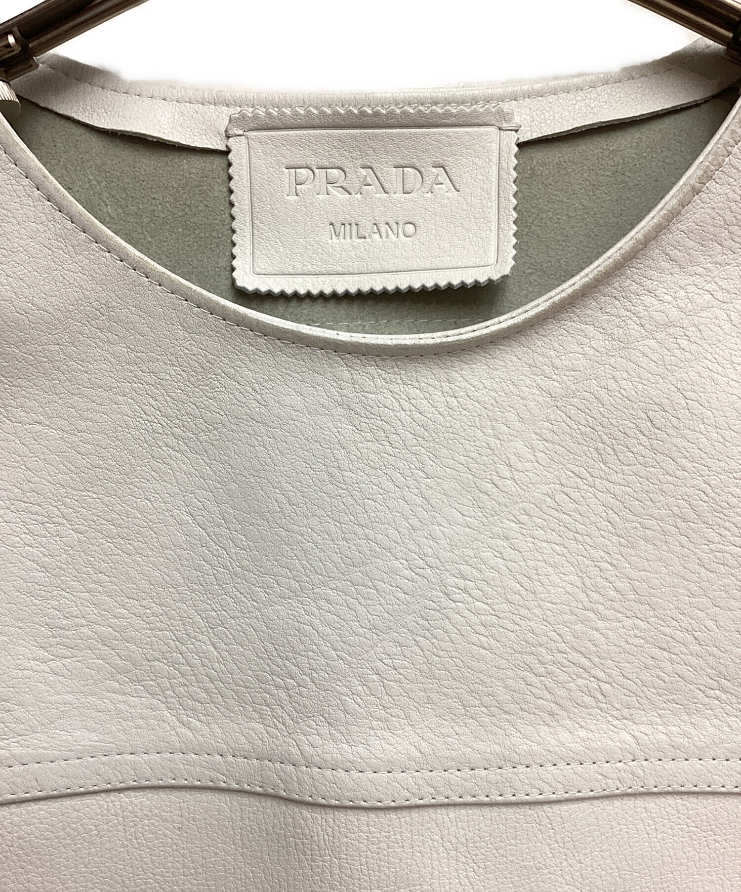 トップス PRADA 2011FW vintage double leather vest トップス PRADA 2011FW vintage double leather vest Prada Leather