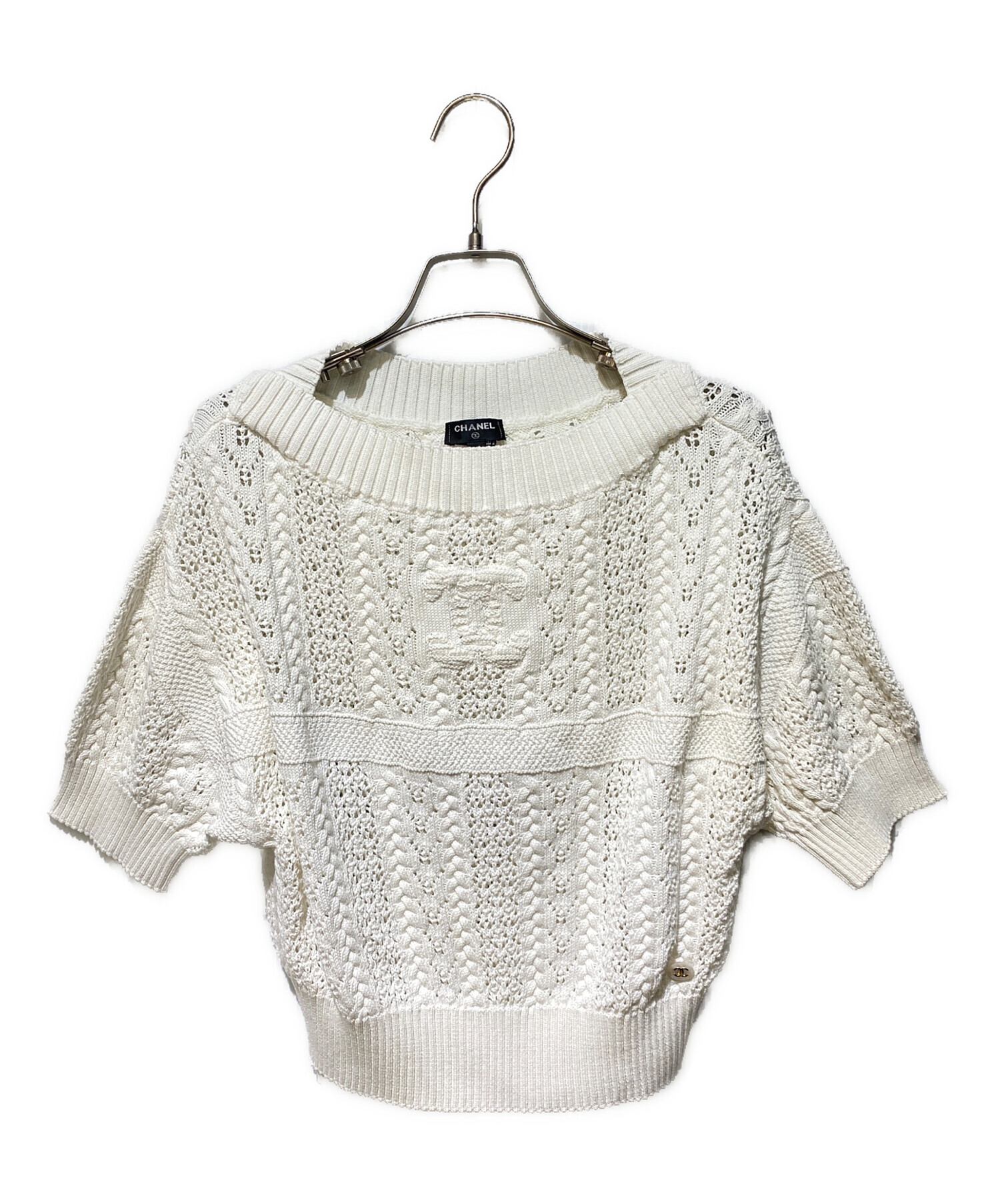 中古・古着通販】CHANEL (シャネル) プルオーバーレース半袖ニット