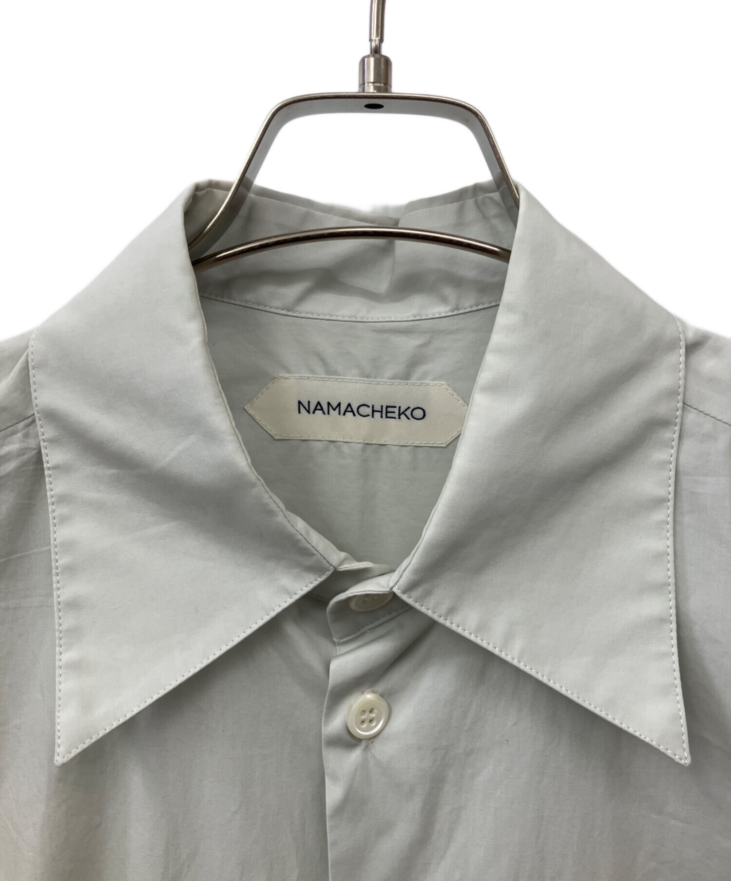NAMACHEKO グレー シャツジャケット　M 中古・古着通販】NAMACHEKO (ナマチェコ) プリントシャツ グレー