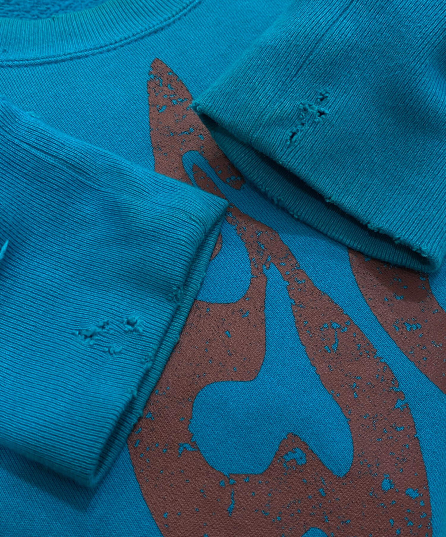 中古・古着通販】KOLOR (カラー) 22AW Damaged sweatshirt（ダメージ 