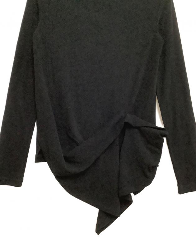 美品 24SS Y's ワイズ ヨウジヤマモト HARD TWIST PONTE SIDE FLARE OFF NECK T カットソー YO-T39-069 2 ブラック レディース 古着 中古 USED 中古・古着通販】Y's (ワイズ) 24SS 60/-HARD TWIST PONTE SIDE FLARE