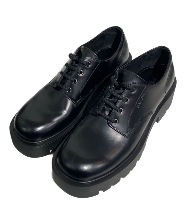 中古・古着通販】PRADA (プラダ) ブラッシュドレザーダービーシューズ