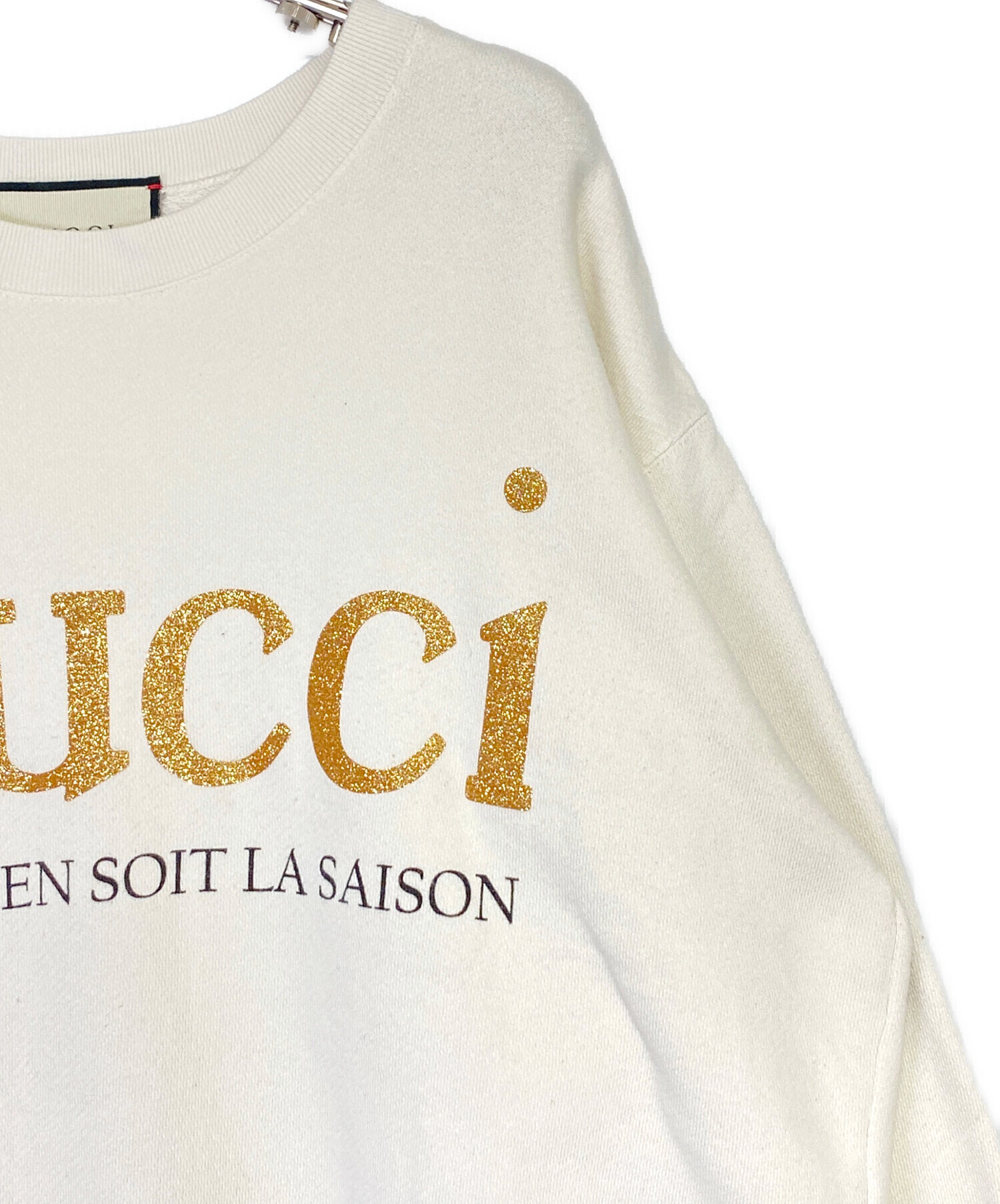 【GUCCI】グッチ　ロゴスウェットシャツ　男女兼用　12−18m 80cm 中古・古着通販】GUCCI (グッチ) スウェットロゴトレーナー ベージュ