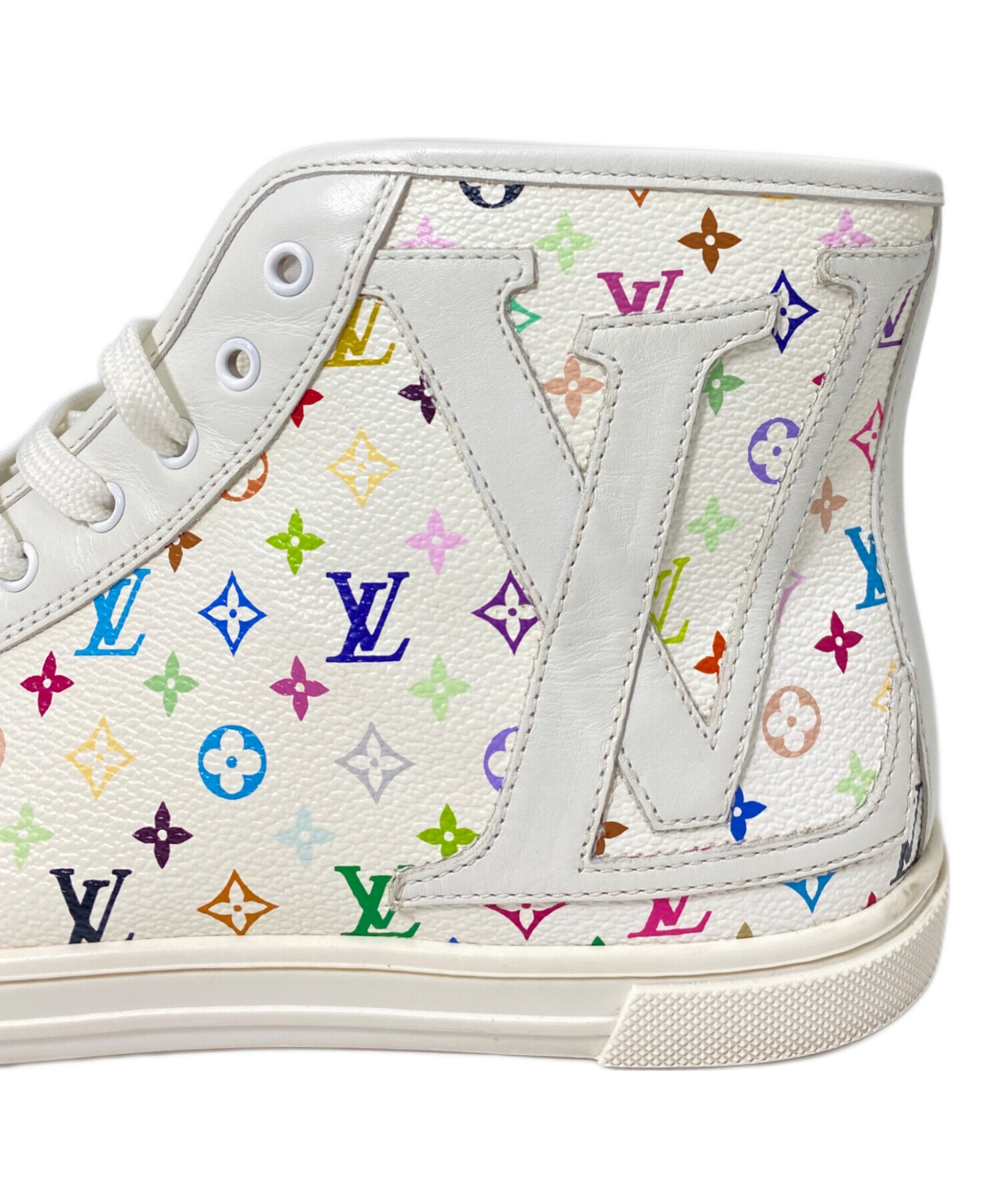 Louis Vuitton ホワイト スニーカー 中古・古着通販】LOUIS VUITTON (ルイ ヴィトン) モノグラムマルチ