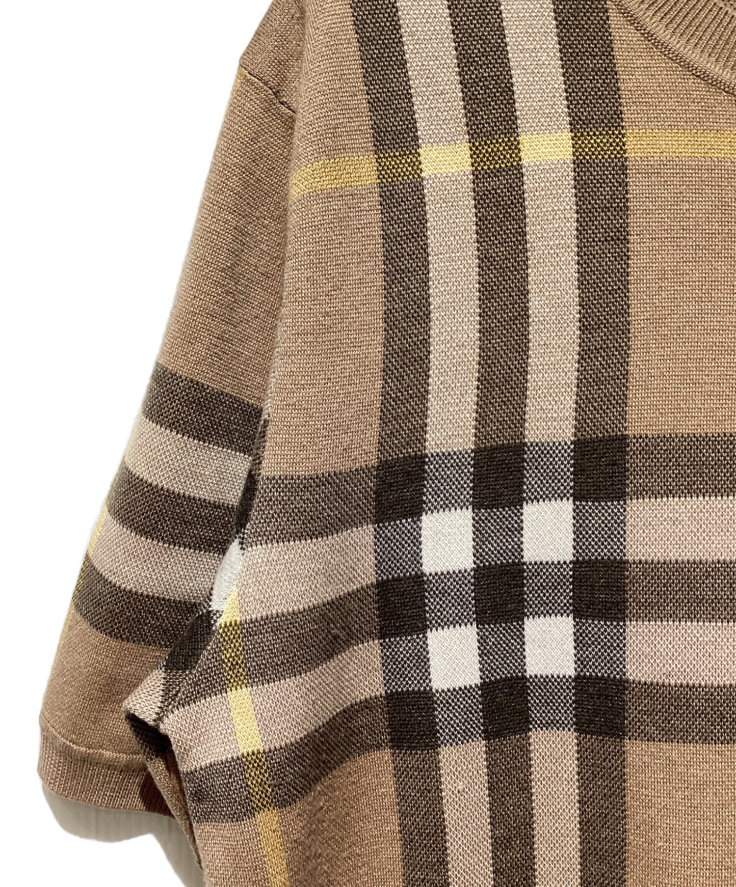 中古・古着通販】BURBERRY (バーバリー) 半袖ノヴァチェックニット