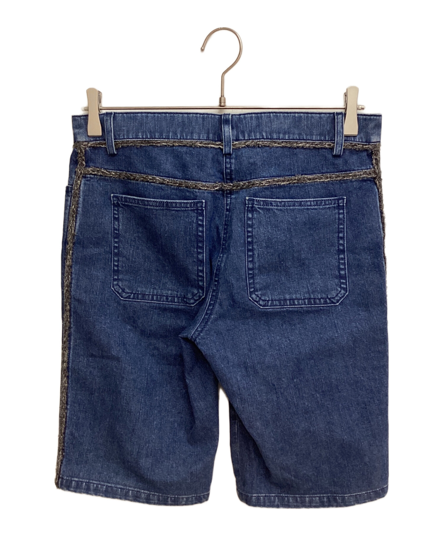 中古・古着通販】CHANEL (シャネル) Silver stitch design half denim