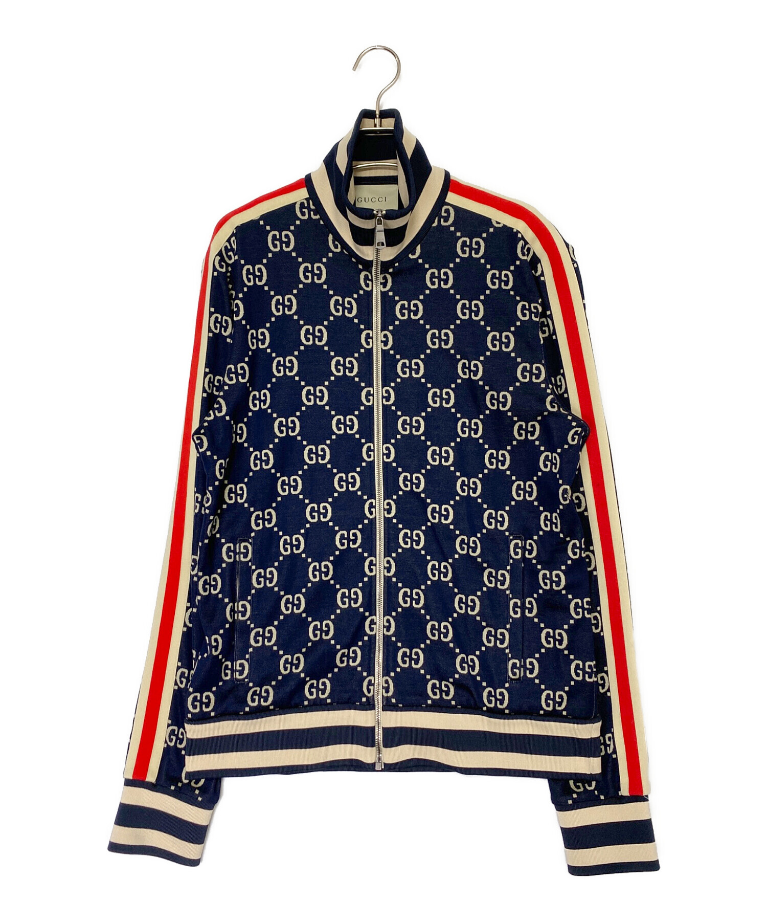 中古・古着通販】GUCCI (グッチ) GG総柄トラックジャケット ネイビー 