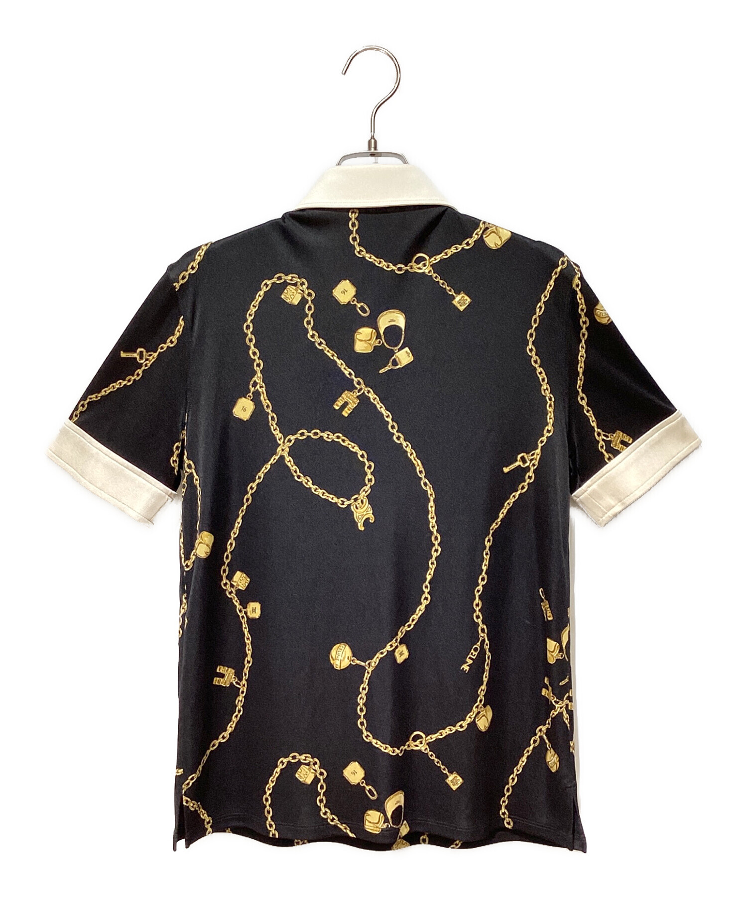 中古・古着通販】CELINE (セリーヌ) Jewelry Print Silk Polo Blouse 