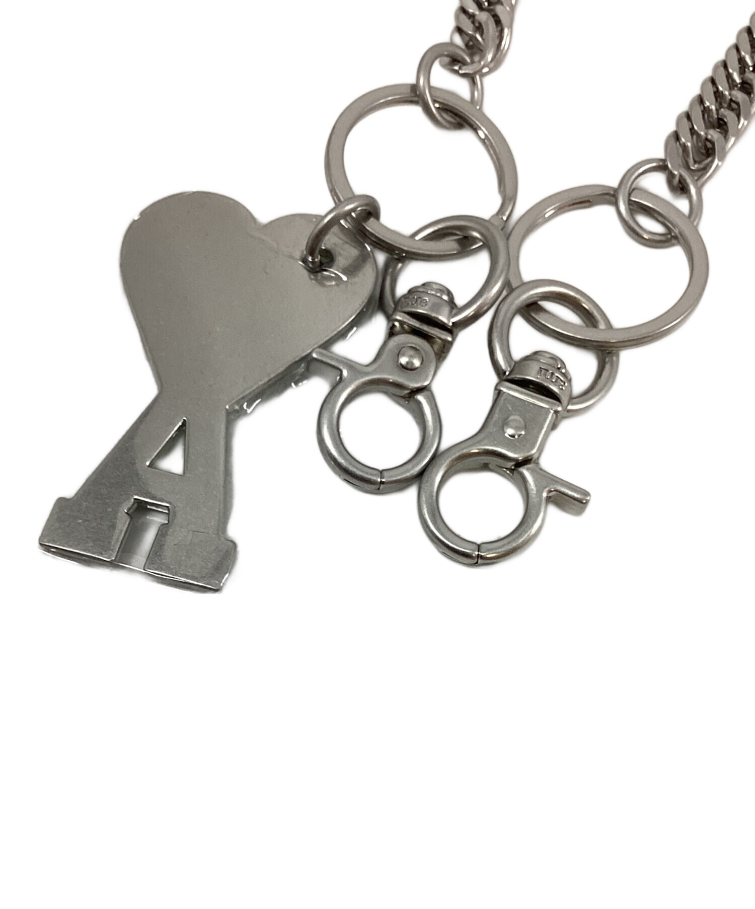 ami paris ウォレットチェーン　アミパリ　アミ 中古・古着通販】AMI PARIS (アミ パリ) ロゴチャーム付ウォレット