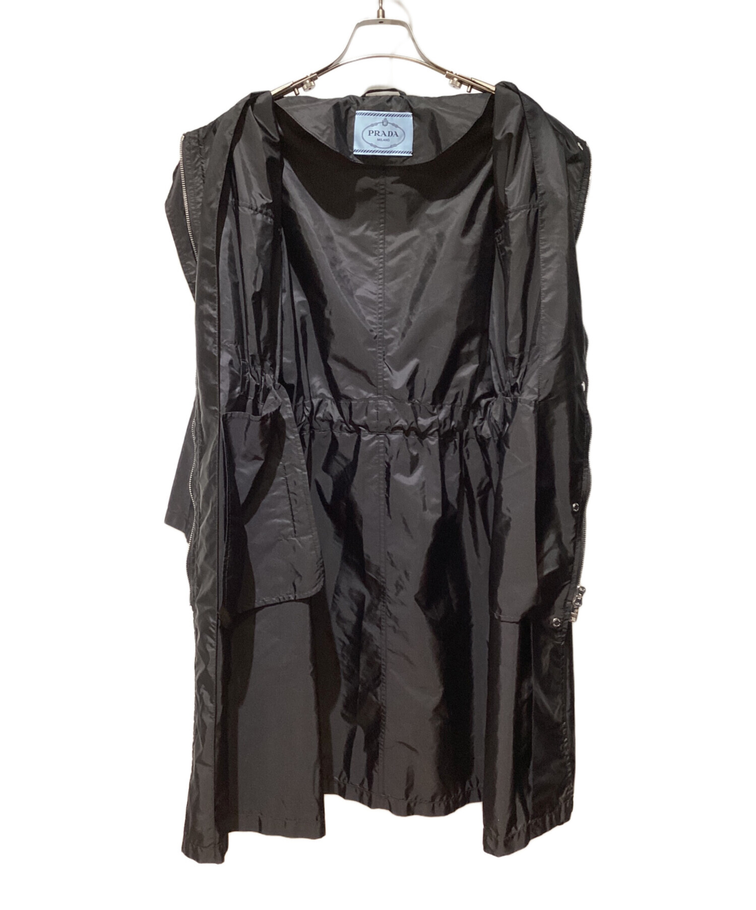 中古・古着通販】PRADA (プラダ) Nylon Collarless Coat（ナイロンノー 