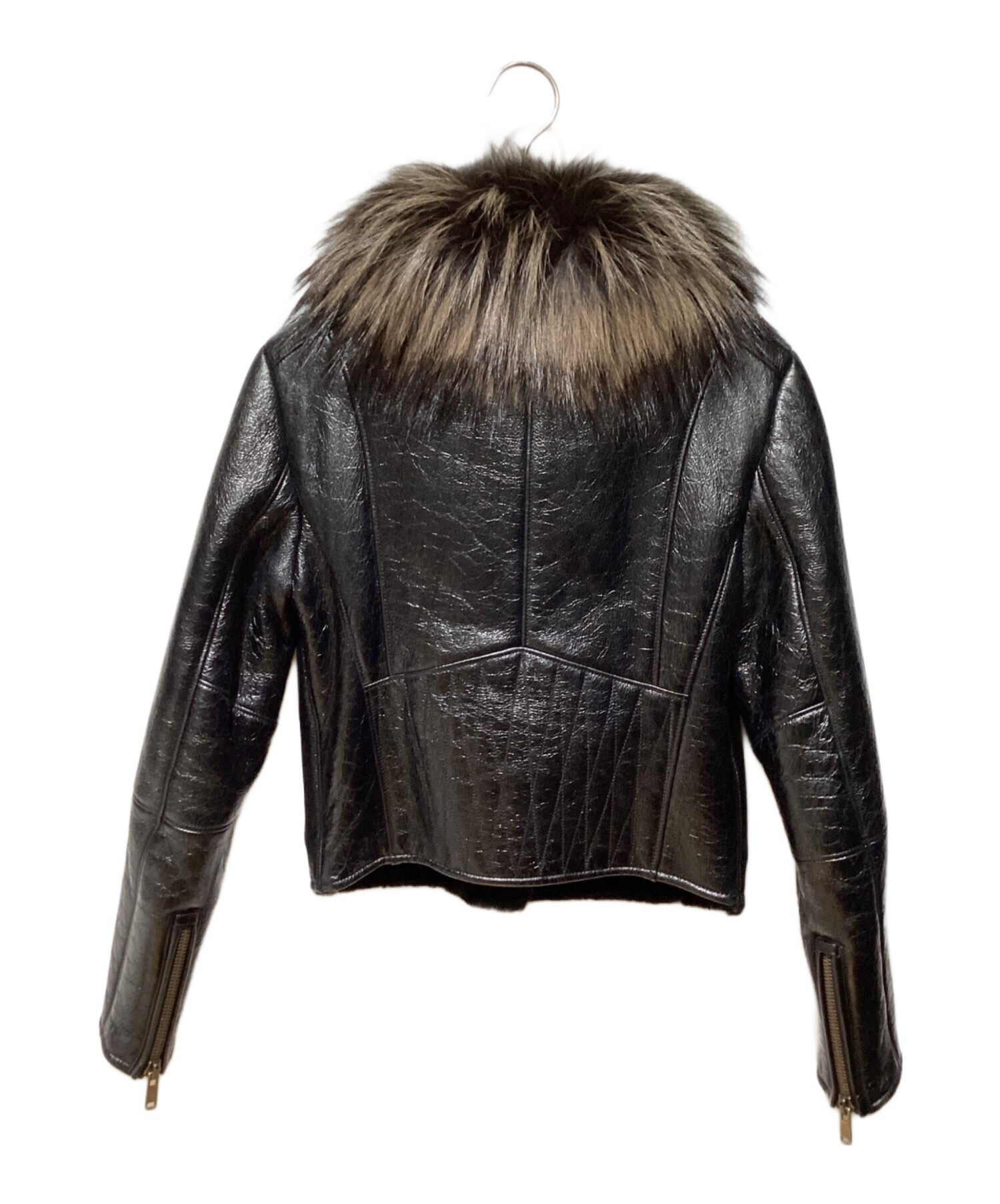 中古・古着通販】PRADA (プラダ) Fox Fur Leather Jacket（フォックス