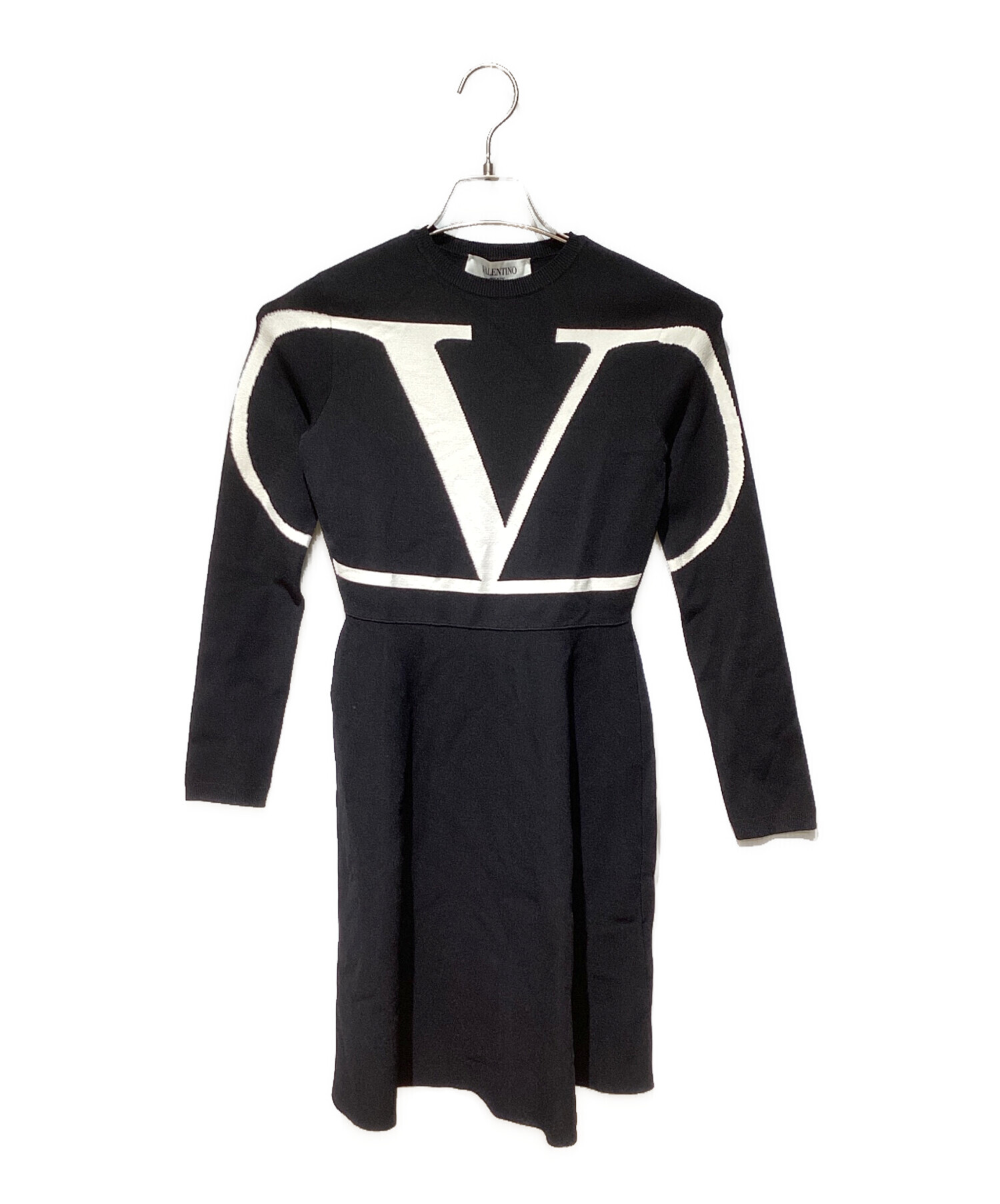 中古・古着通販】VALENTINO (ヴァレンティノ) ロゴニットワンピース