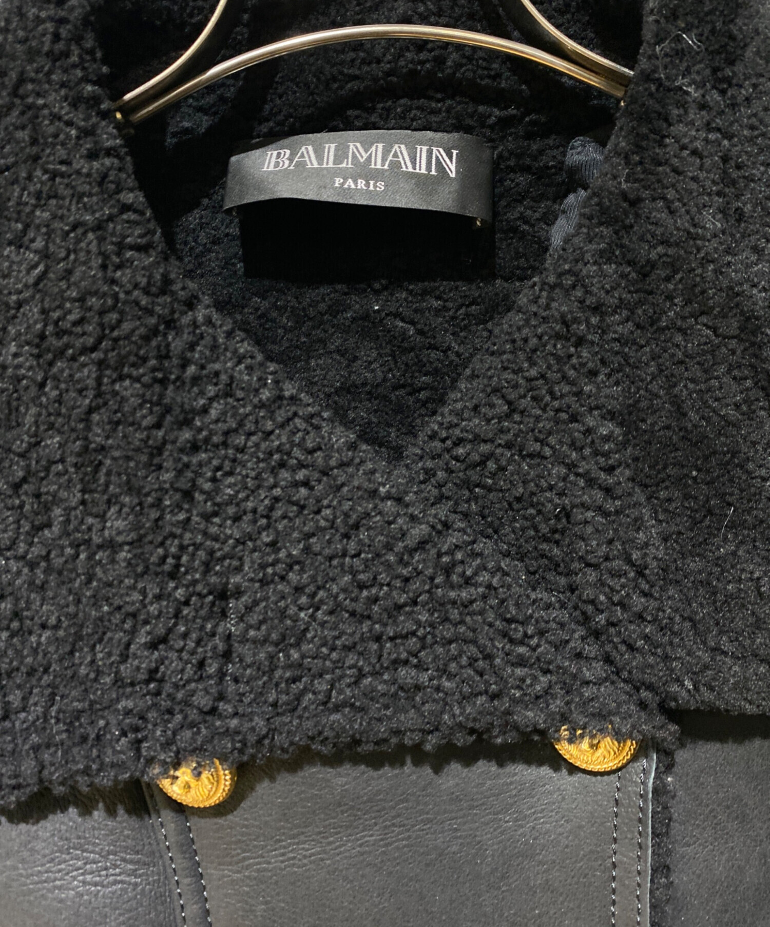 中古・古着通販】BALMAIN (バルマン) mouton coat（ムートンコート