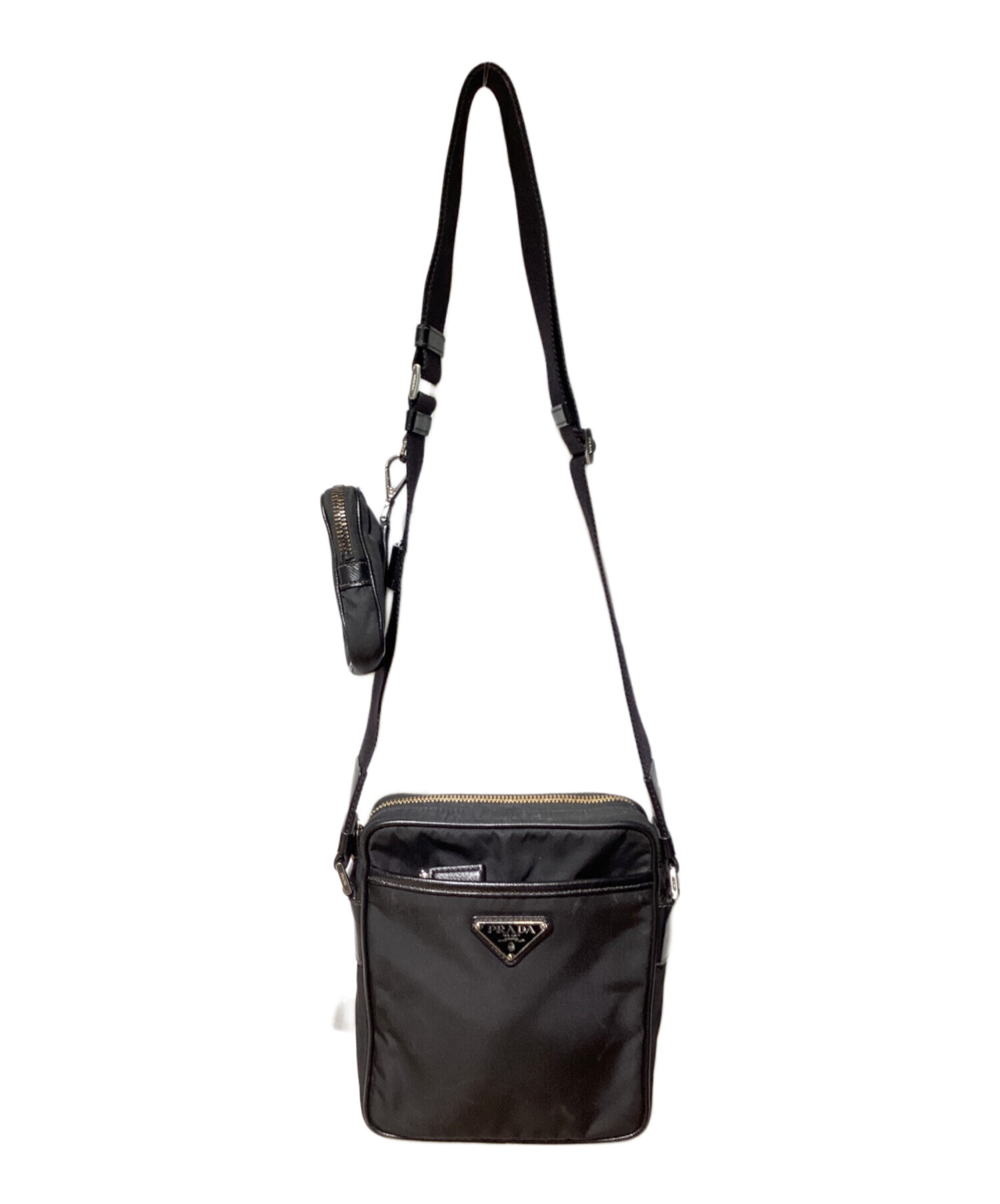プラダ PRADA Re-Nylon ポーチ TESSUTO+SAFFIAN ショルダーバッグ バッグ ナイロン サフィアーノレザー レディース グリーン系 1NE058 【中古】 PRADA Re-Nylon pouch TESSUTO+SAFFIAN Shoulder Bag 1NE058 leather