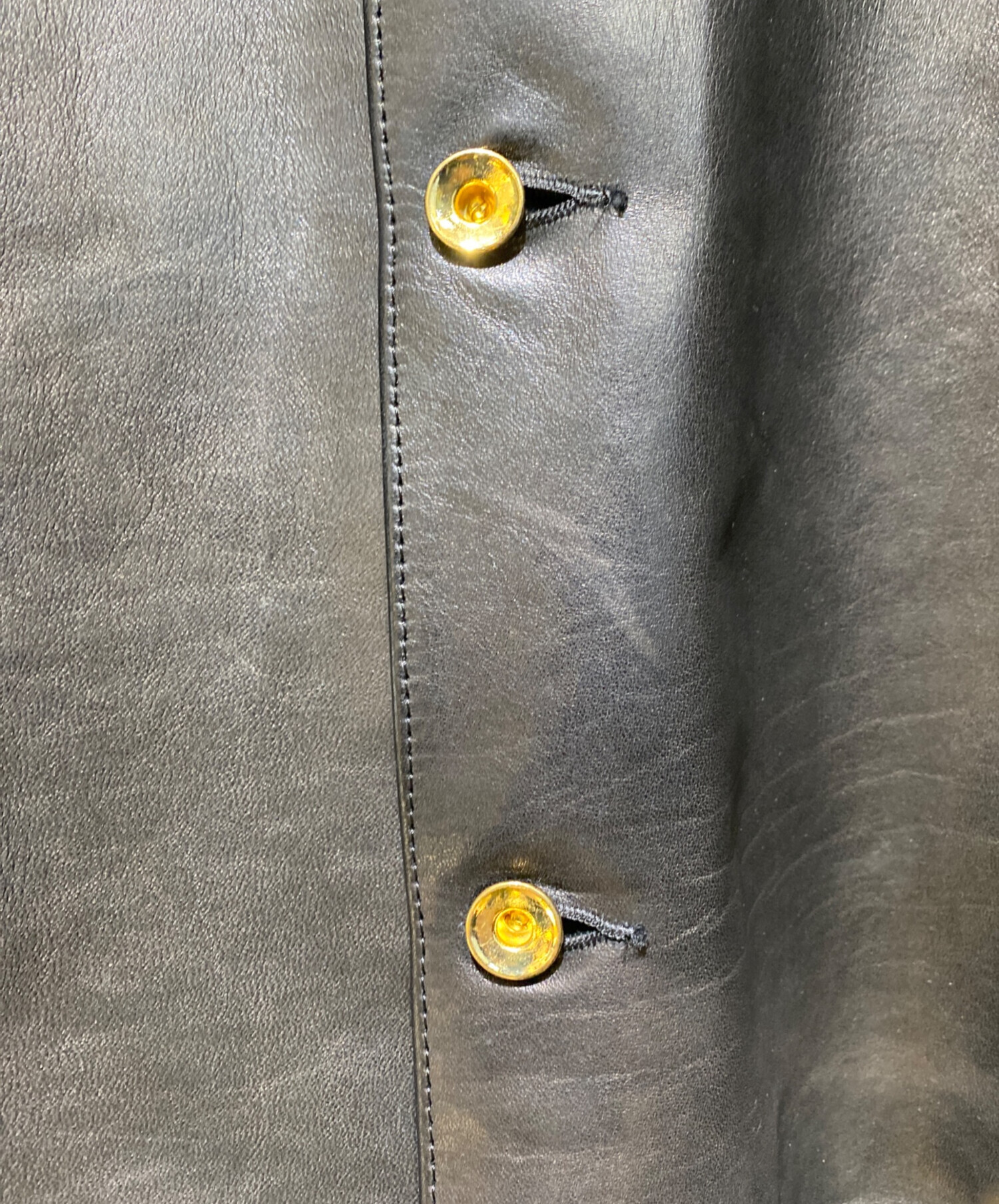 中古・古着通販】semoh (セモー) シングルレザージャケット ブラック