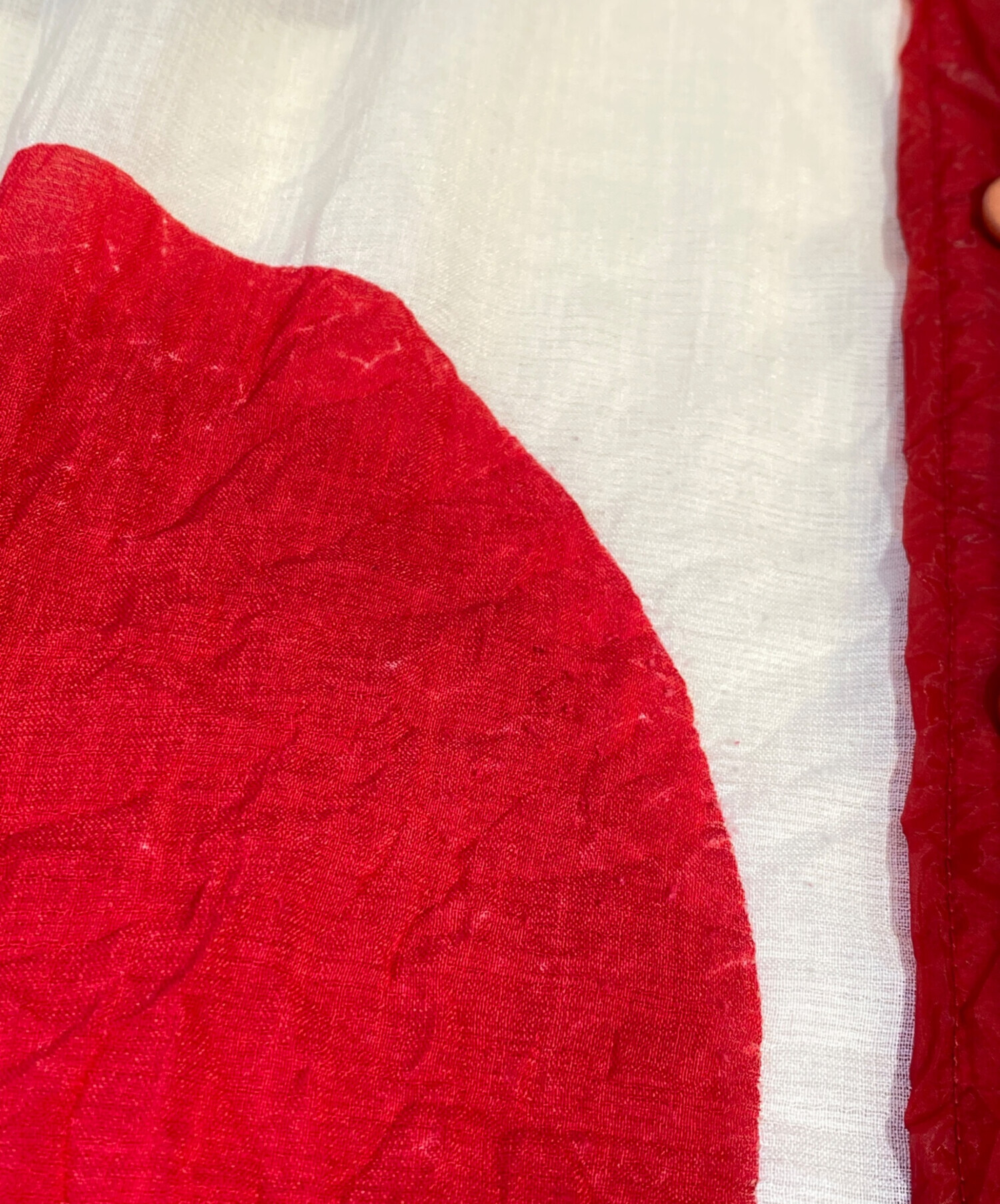 希少☆ISSEY MIYAKE シワ加工 箔 カットソー 長袖 レッド 希少☆ISSEY