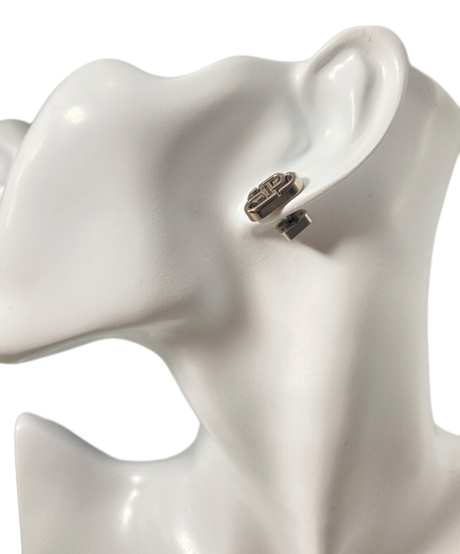 中古・古着通販】BALENCIAGA (バレンシアガ) BBロゴスタッドピアス