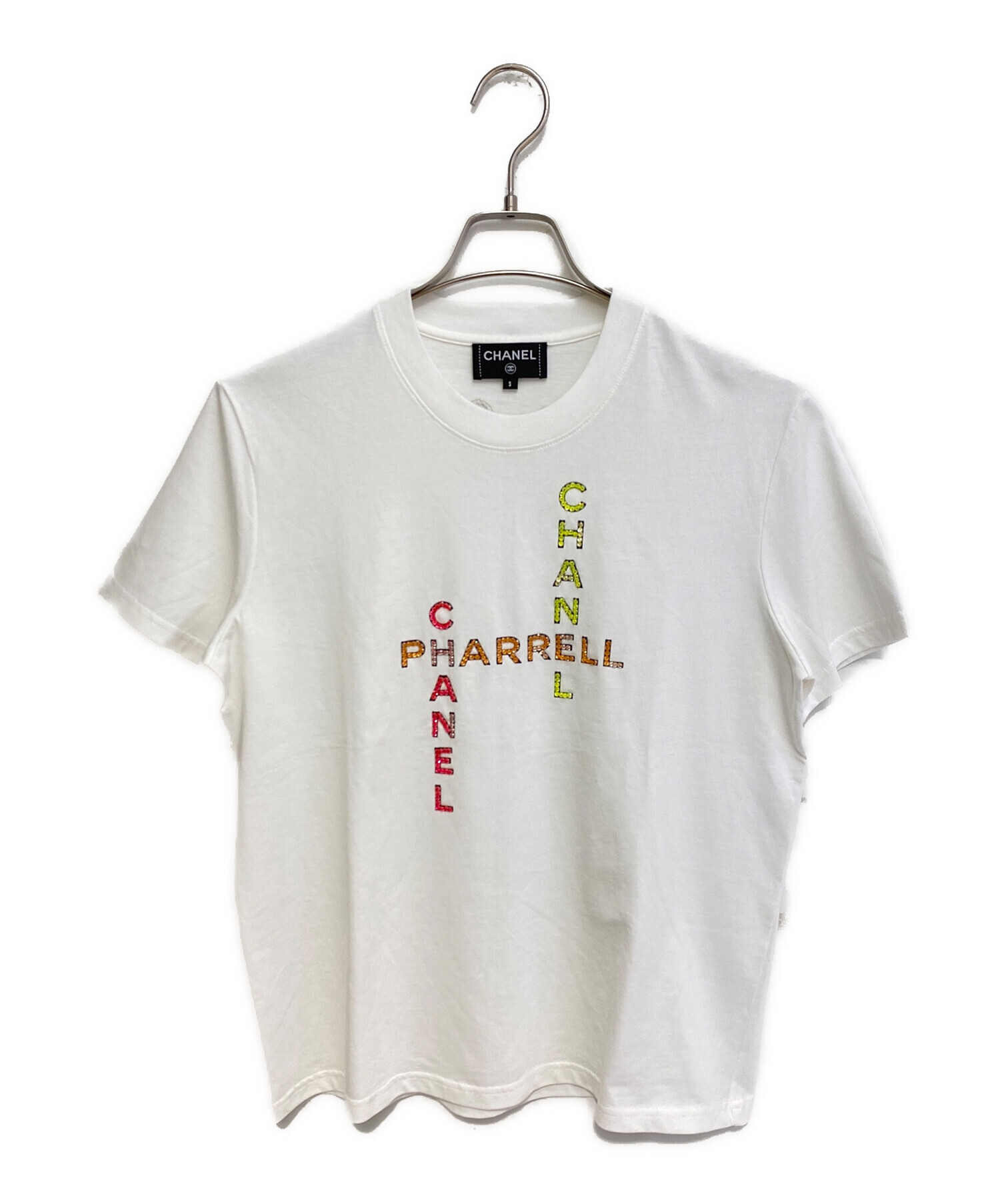 中古・古着通販】CHANEL (シャネル) ビーズ装飾カットソー ホワイト 