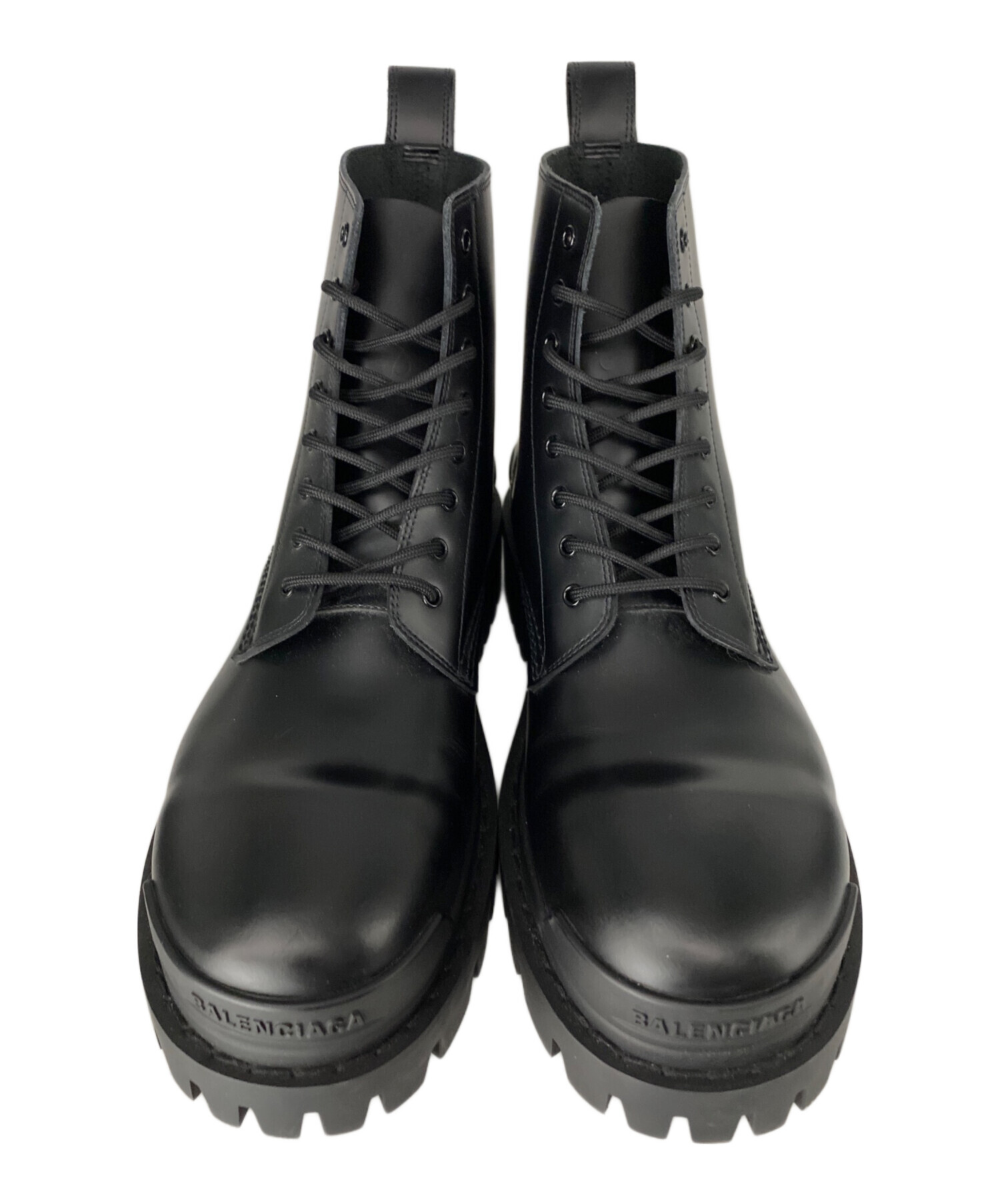 中古・古着通販】BALENCIAGA (バレンシアガ) LACE-UP BOOT ブラック 