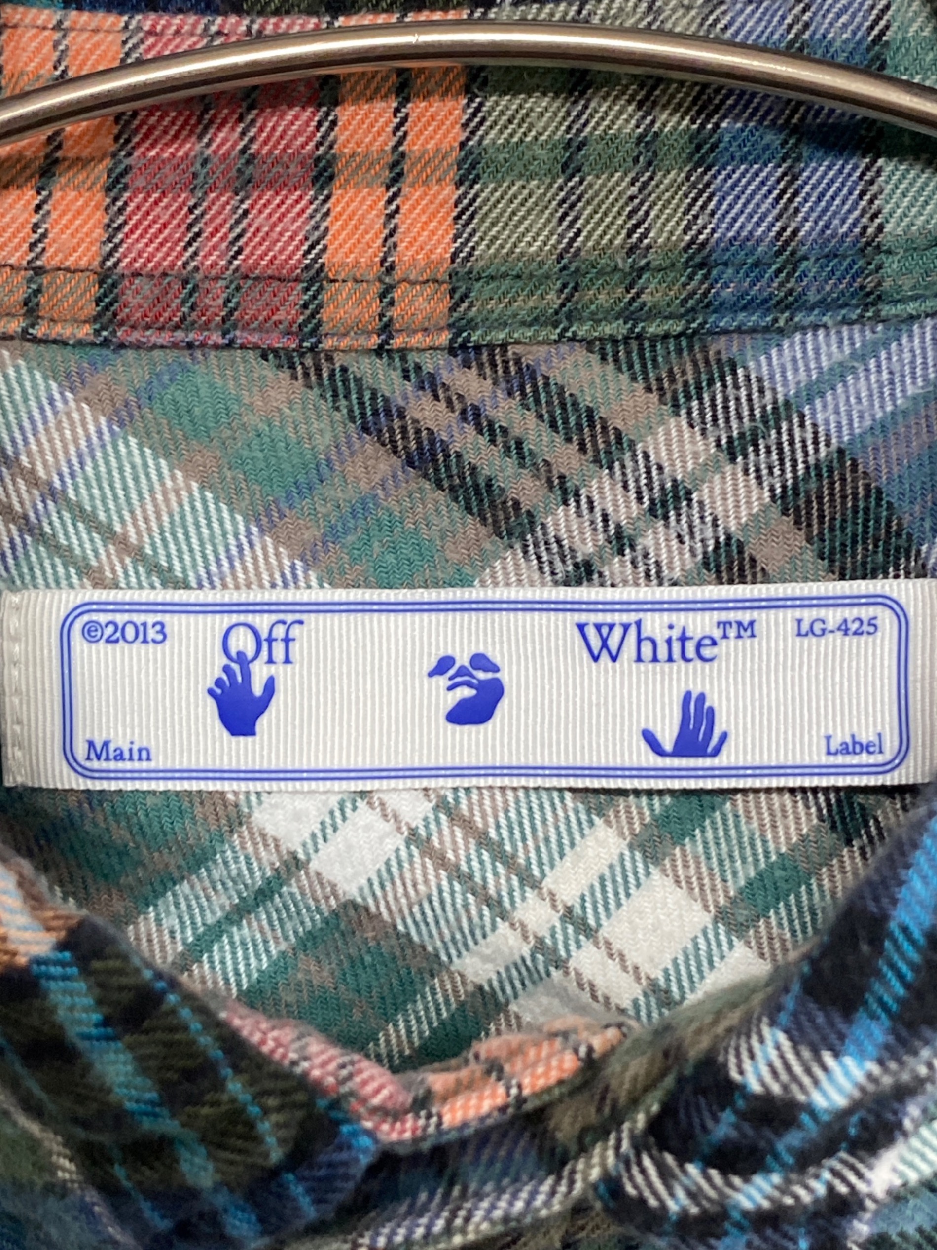 中古・古着通販】OFFWHITE (オフホワイト) STENCIL FLANNEL CHECK