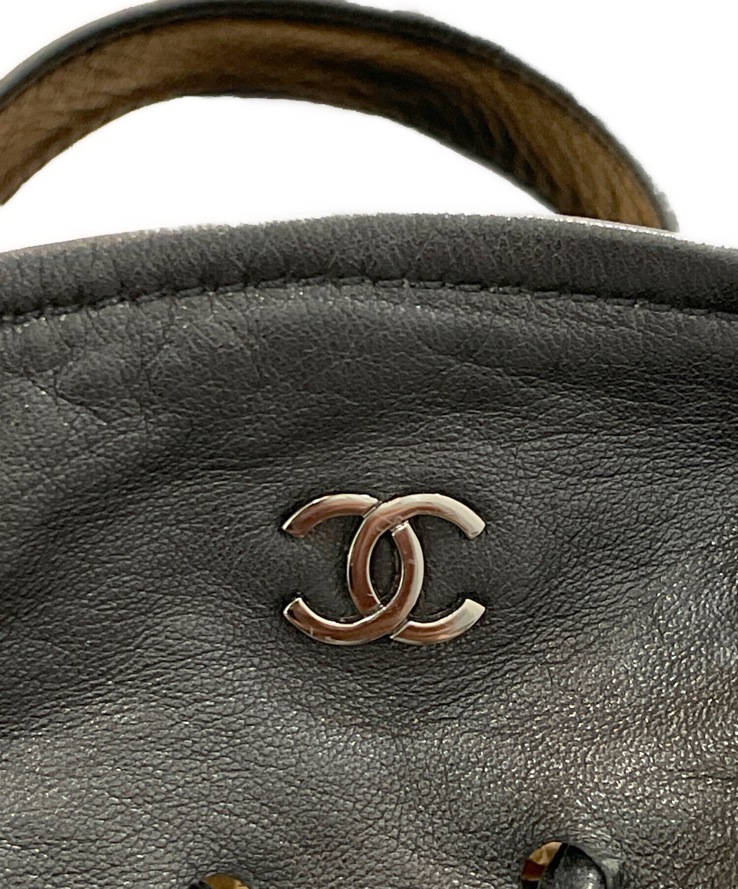 CHANEL シャネル ココマーク レザー ポーチ ブラック レディース 中古・古着通販】CHANEL (シャネル) ココマークポーチ ブラック