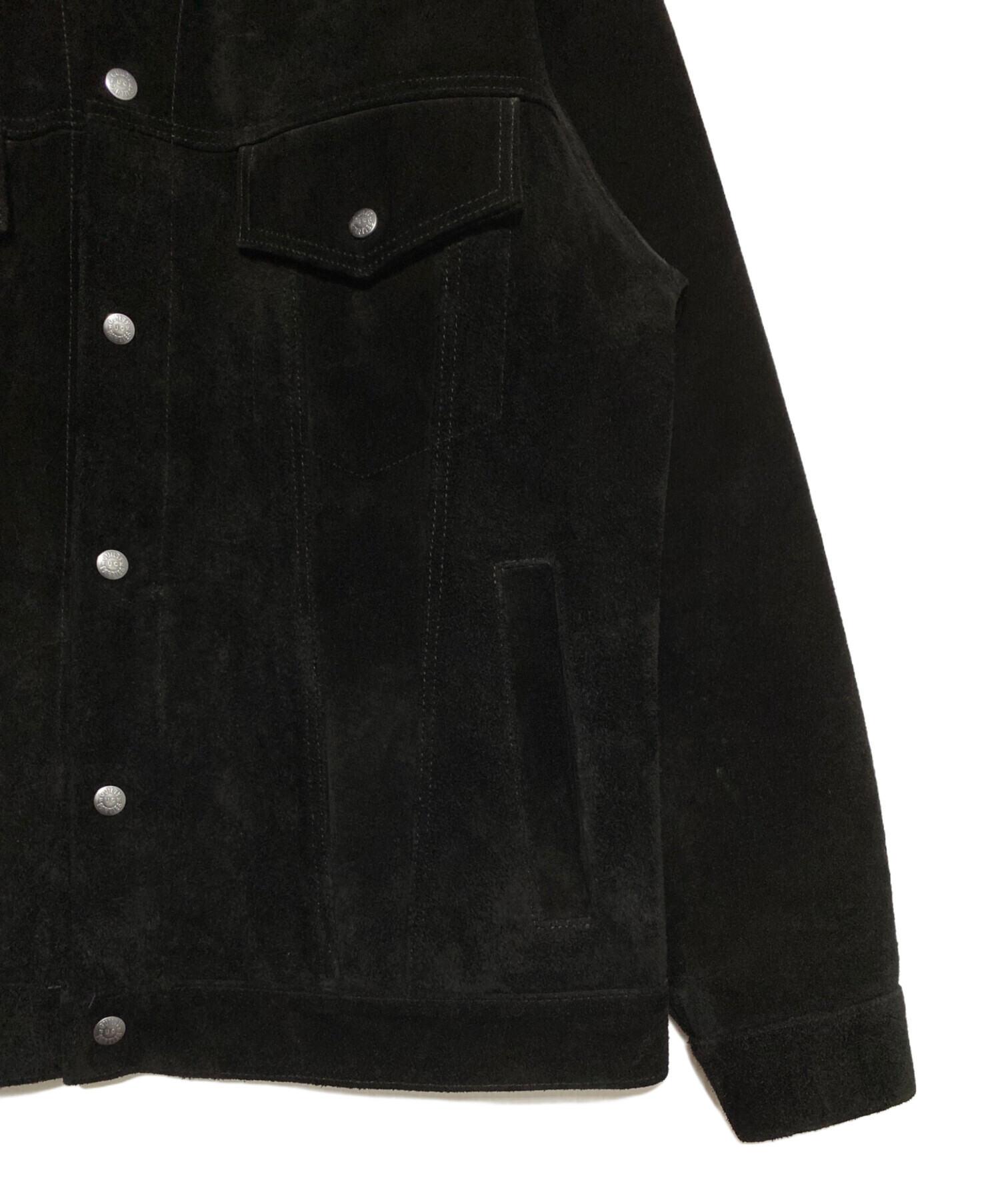 美品 WACKO MARIA スエードトラッカー M ブラック WACKO MARIA (ワコマリア) SUEDE LEATHER TRUCKER JACKET ( TYPE-1