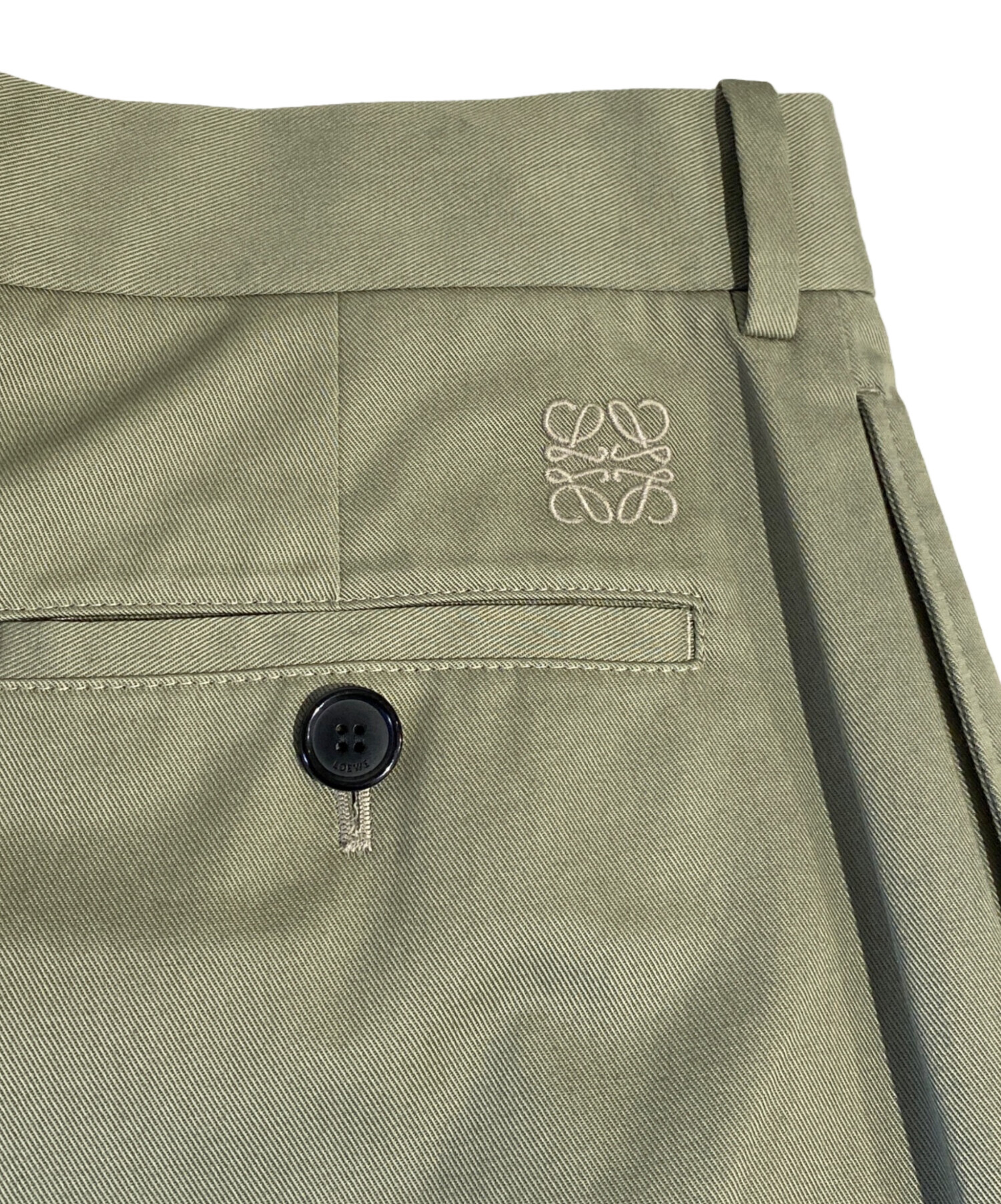 中古・古着通販】LOEWE (ロエベ) PLEATED TROUSERS オリーブ サイズ:46