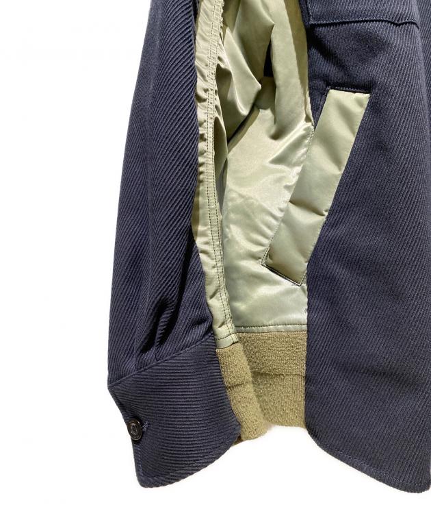 Sacai 20AW コントラストディティールスリーブドッキングブルゾン 中古・古着通販】sacai (サカイ) 20AW Contrast detail sleeve docking