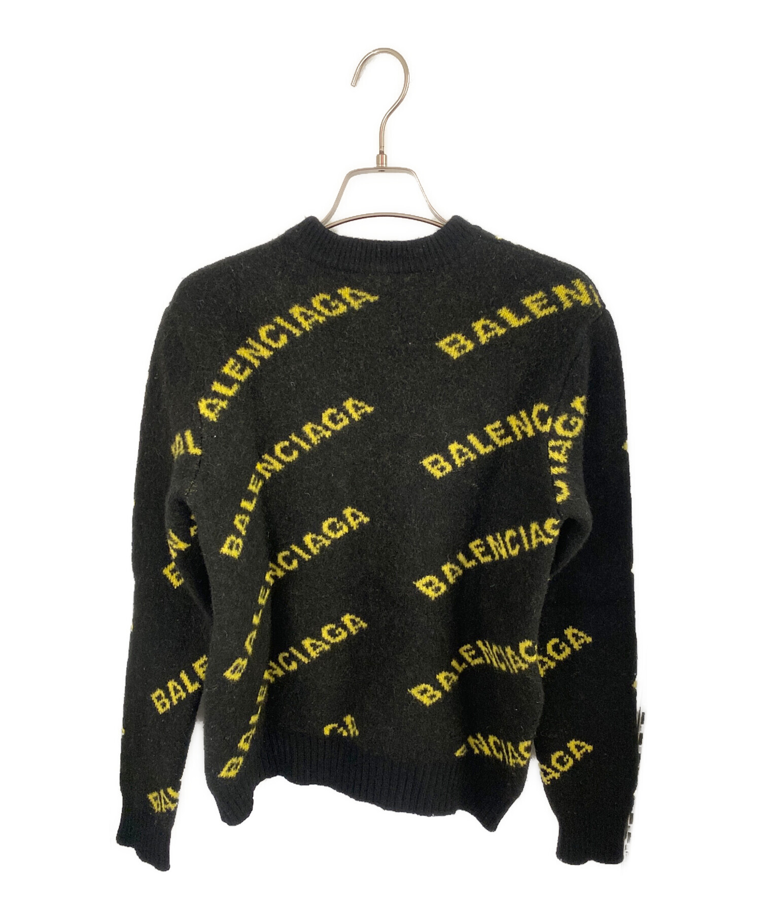 airioma　バレンシアガ オールオーバー総柄ロゴクルーネックニット airioma バレンシアガ オールオーバー総柄ロゴクルーネックニット