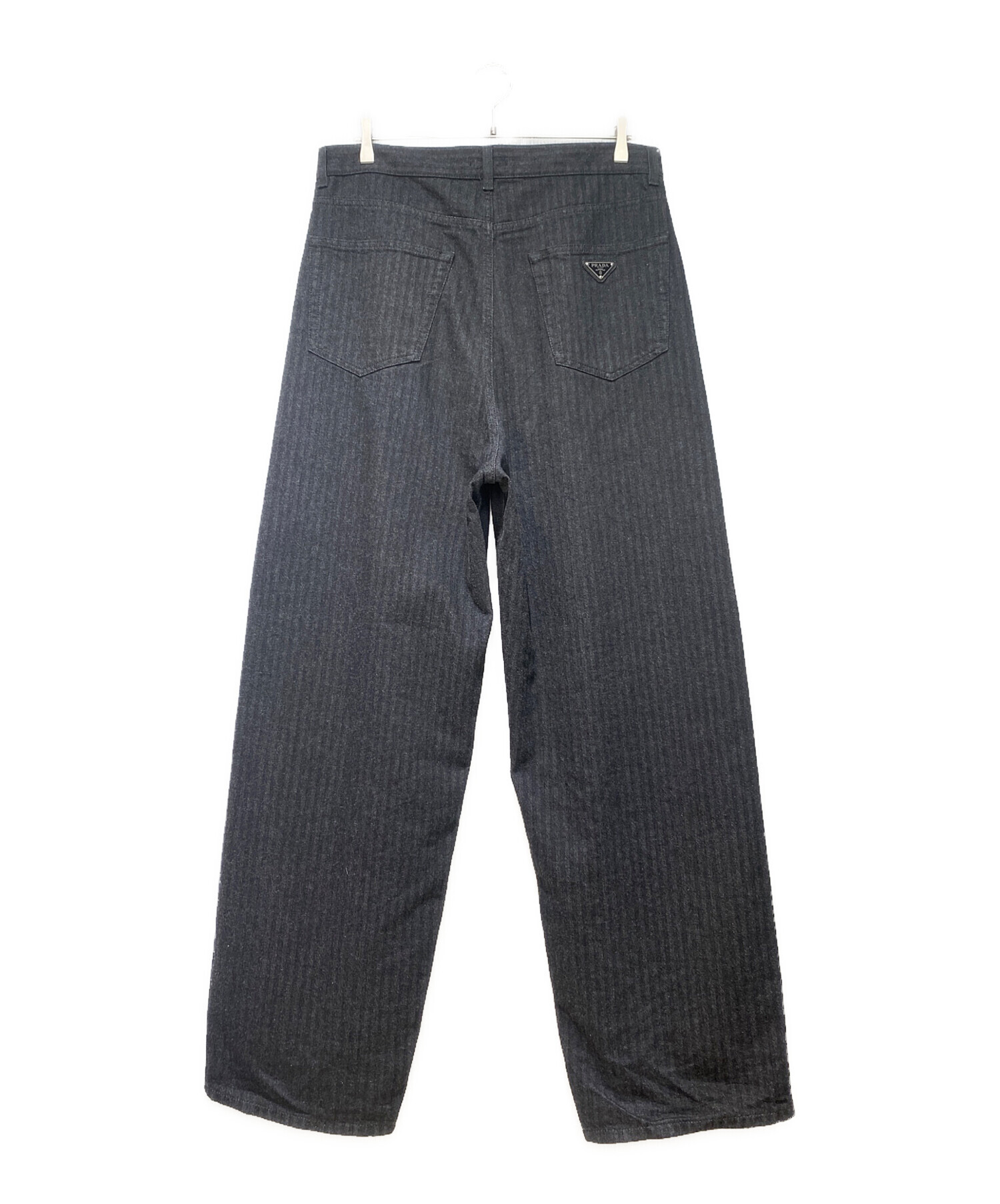 中古・古着通販】PRADA (プラダ) ワイドレッグ シェブロンデニム 中古・古着通販】PRADA (プラダ) ワイドレッグ シェブロンデニム