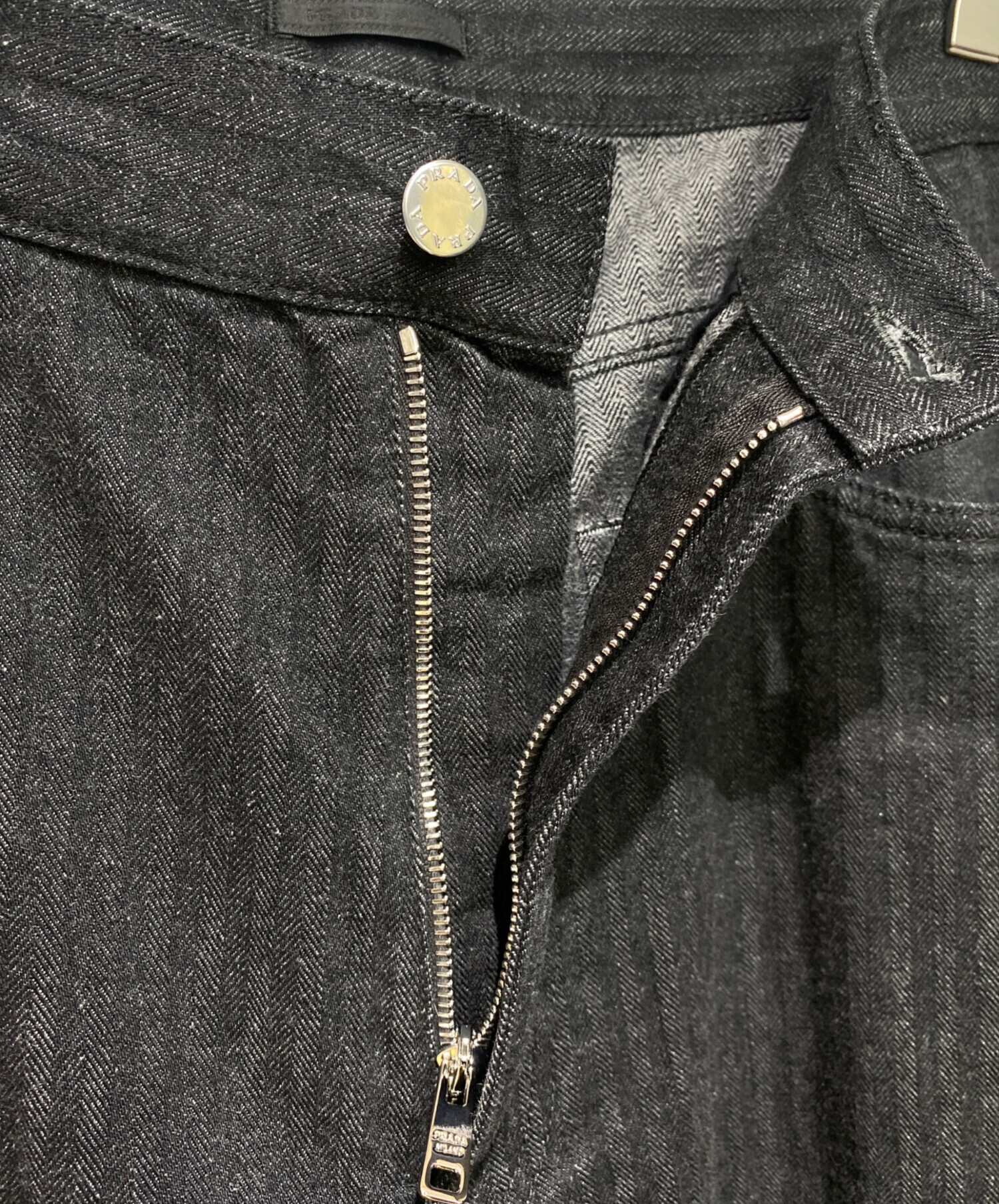 中古・古着通販】PRADA (プラダ) ワイドレッグ シェブロンデニム