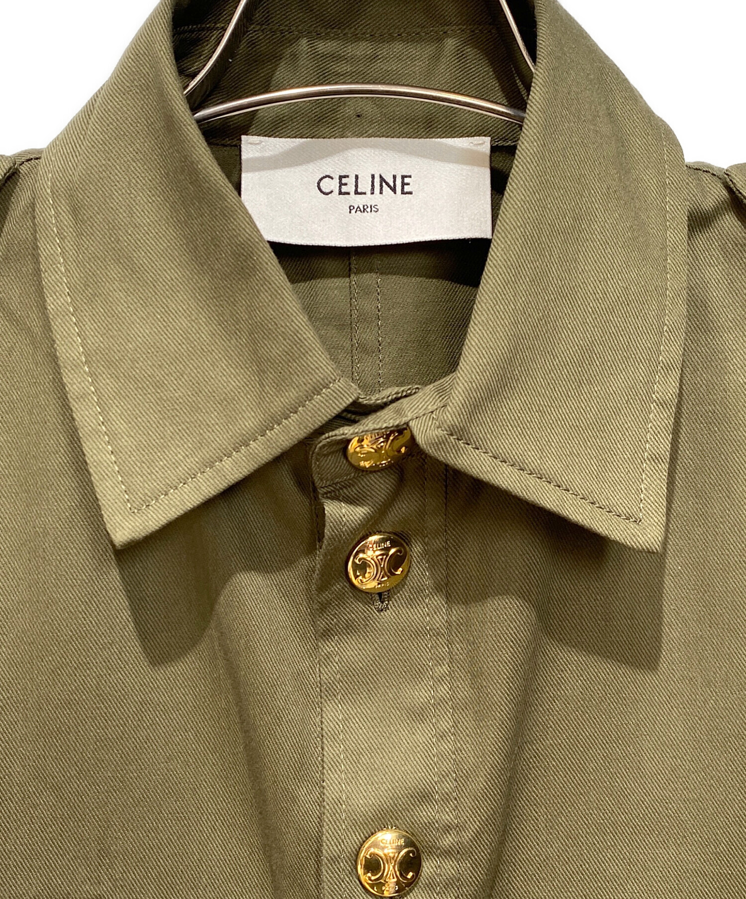 CÉLINE セリーヌ　フィービィー期ミリタリー風半袖シャツ　送料込み 中古・古着通販】CELINE (セリーヌ) ミリタリーポケットシャツ