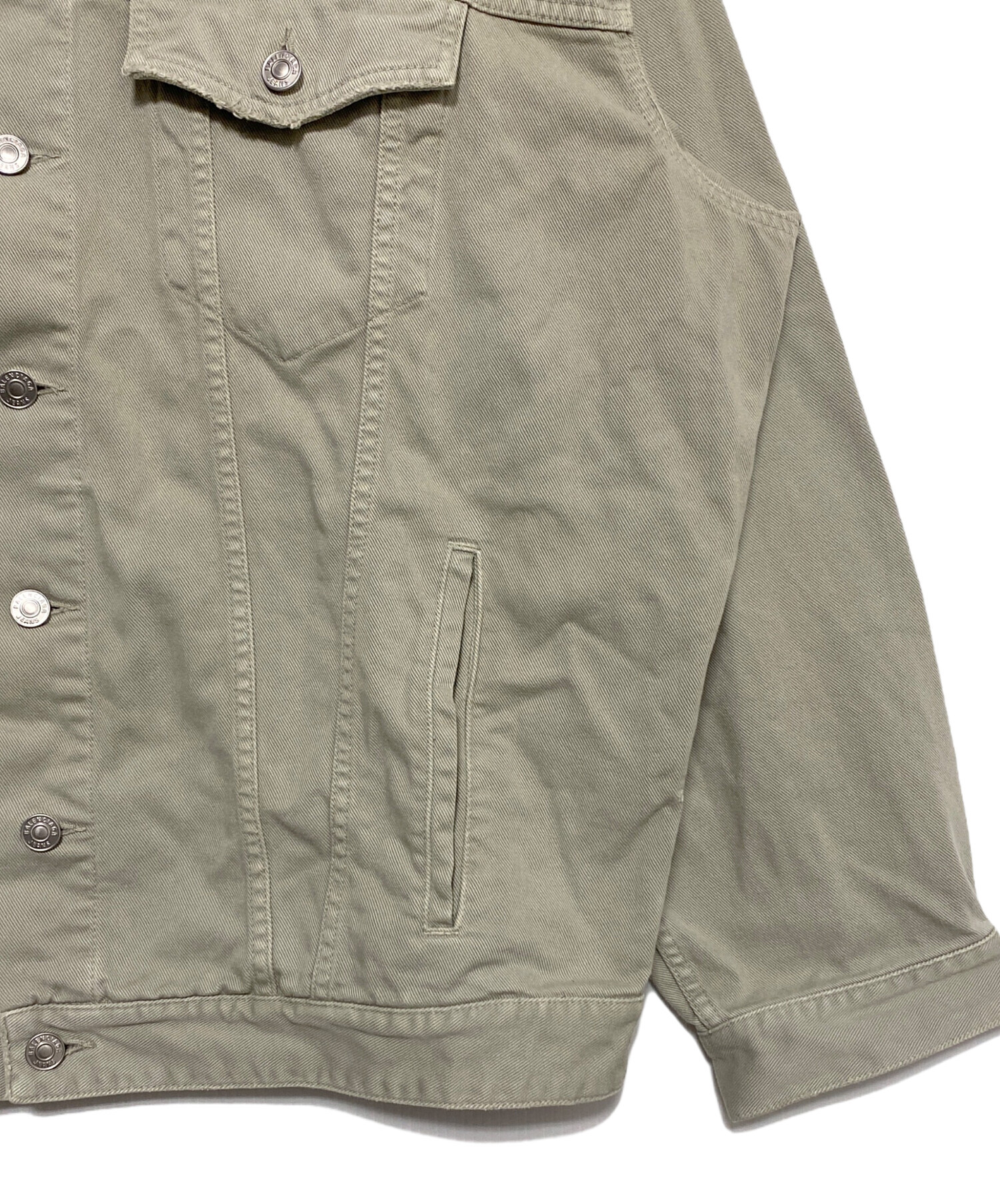 BALENCIAGA カーキ デニムジャケット 中古・古着通販】BALENCIAGA (バレンシアガ) オーバーサイズ