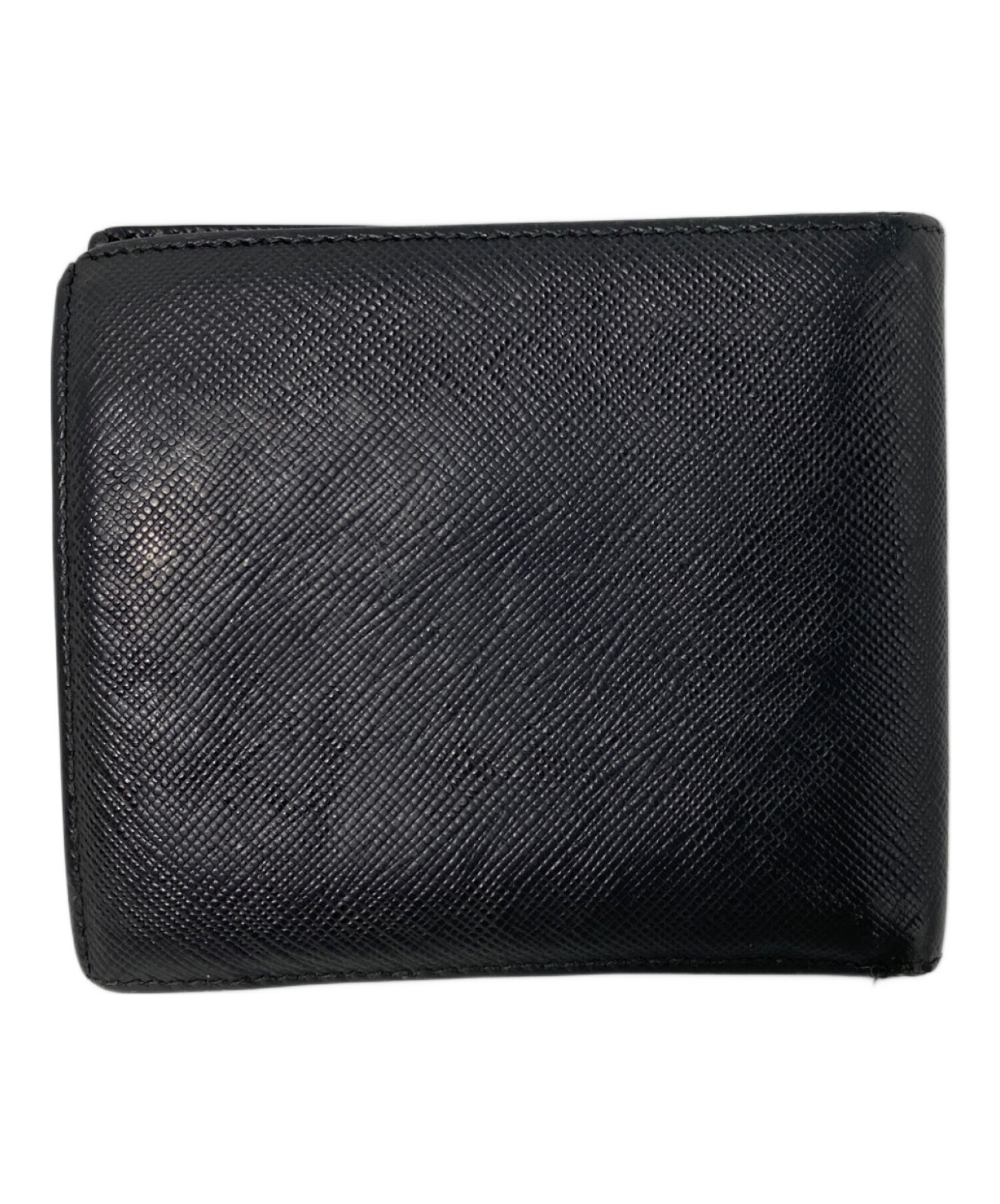 中古・古着通販】PRADA (プラダ) 2つ折り財布 ブラック｜ブランド