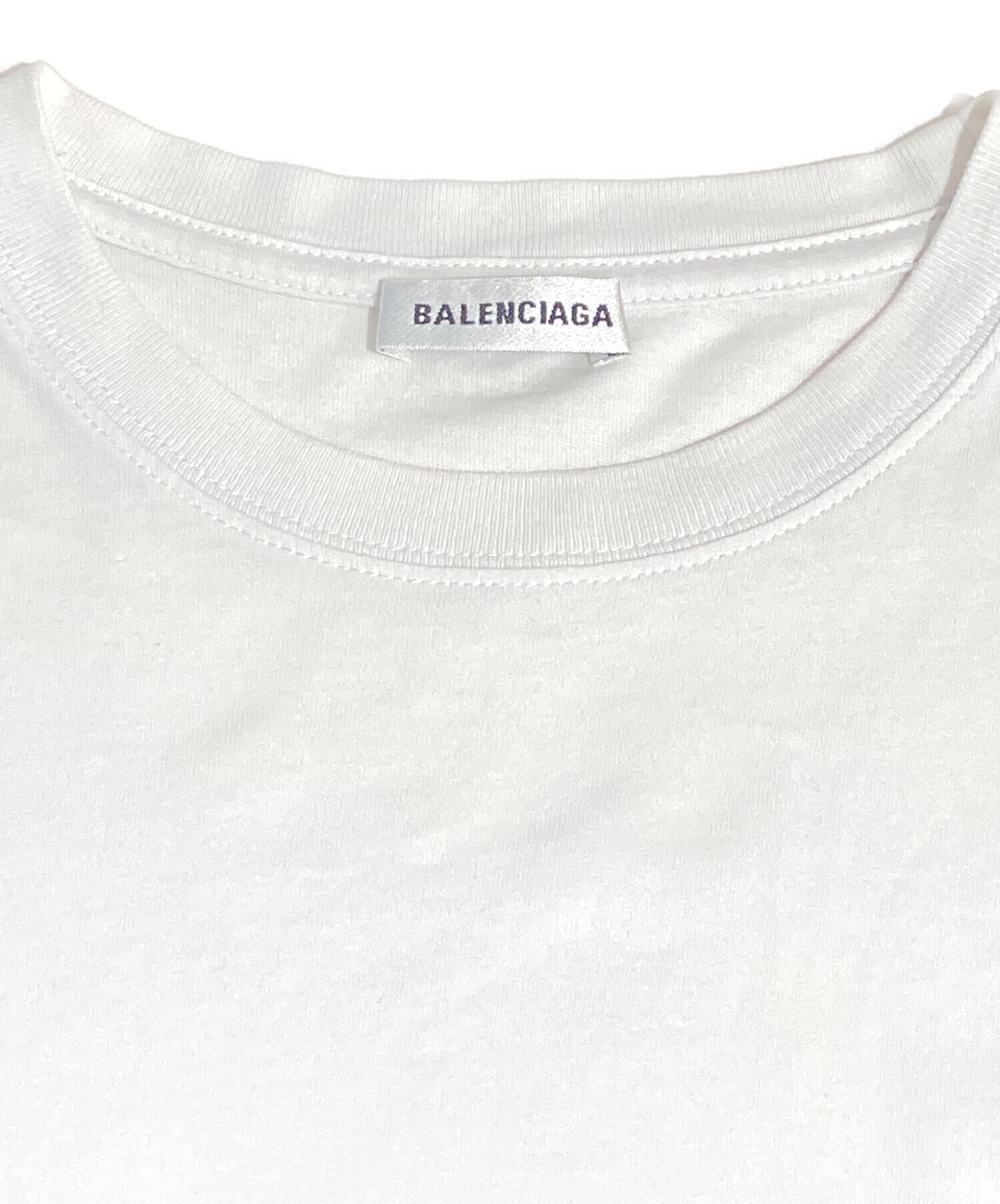 中古・古着通販】BALENCIAGA (バレンシアガ) ロゴクルーネック Tシャツ 