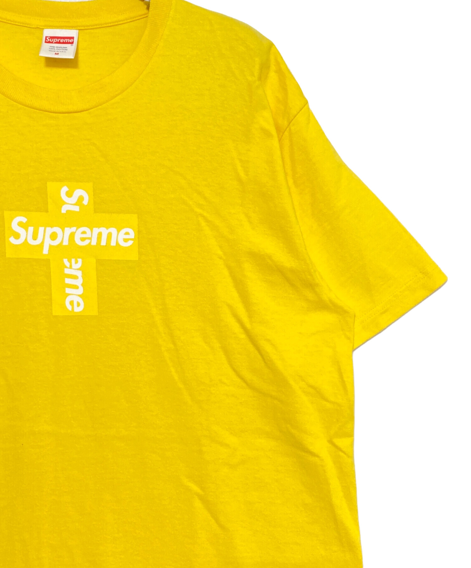 中古・古着通販】SUPREME (シュプリーム) Cross Box Logo Tee イエロー