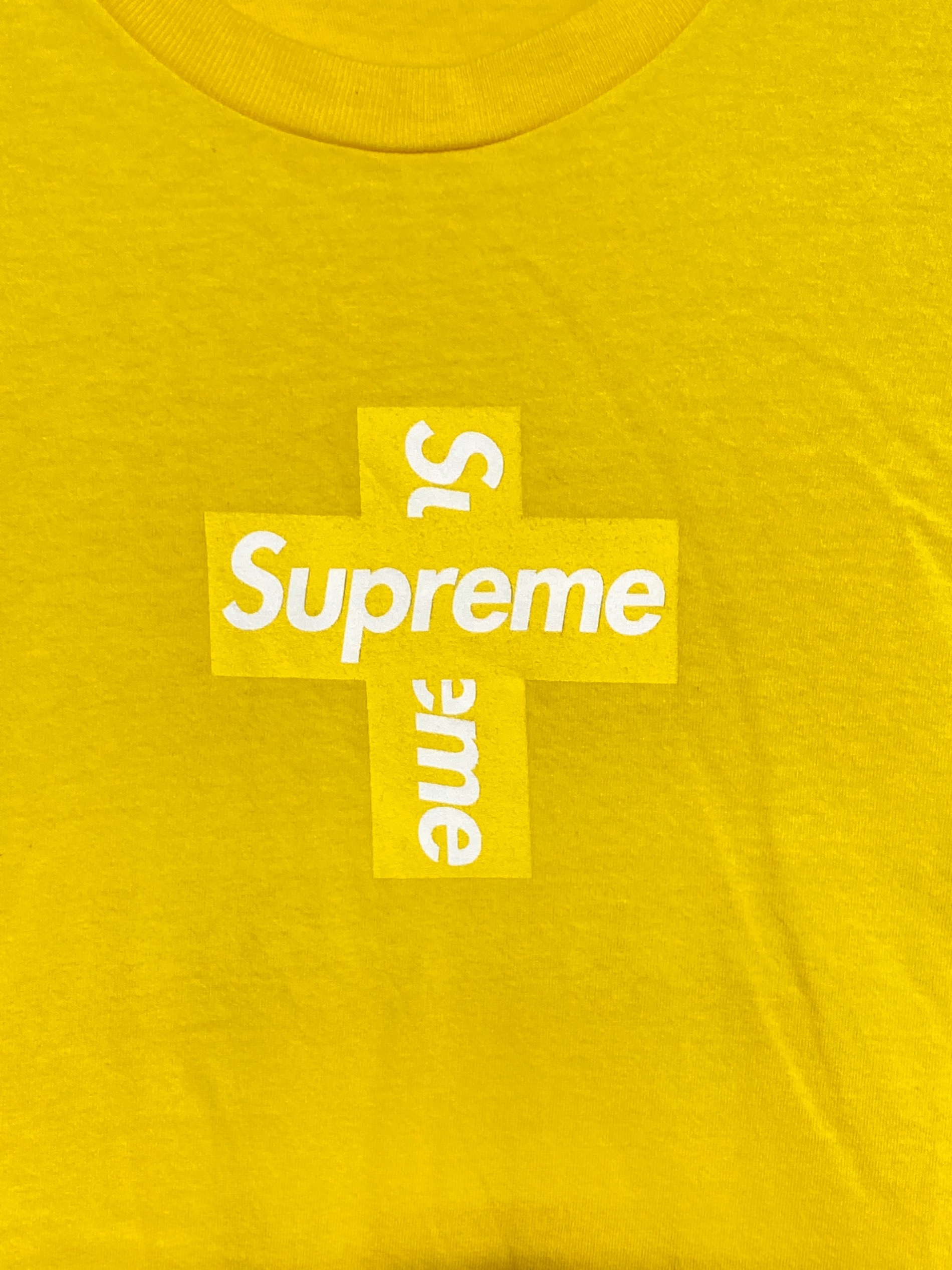 中古・古着通販】SUPREME (シュプリーム) Cross Box Logo Tee イエロー
