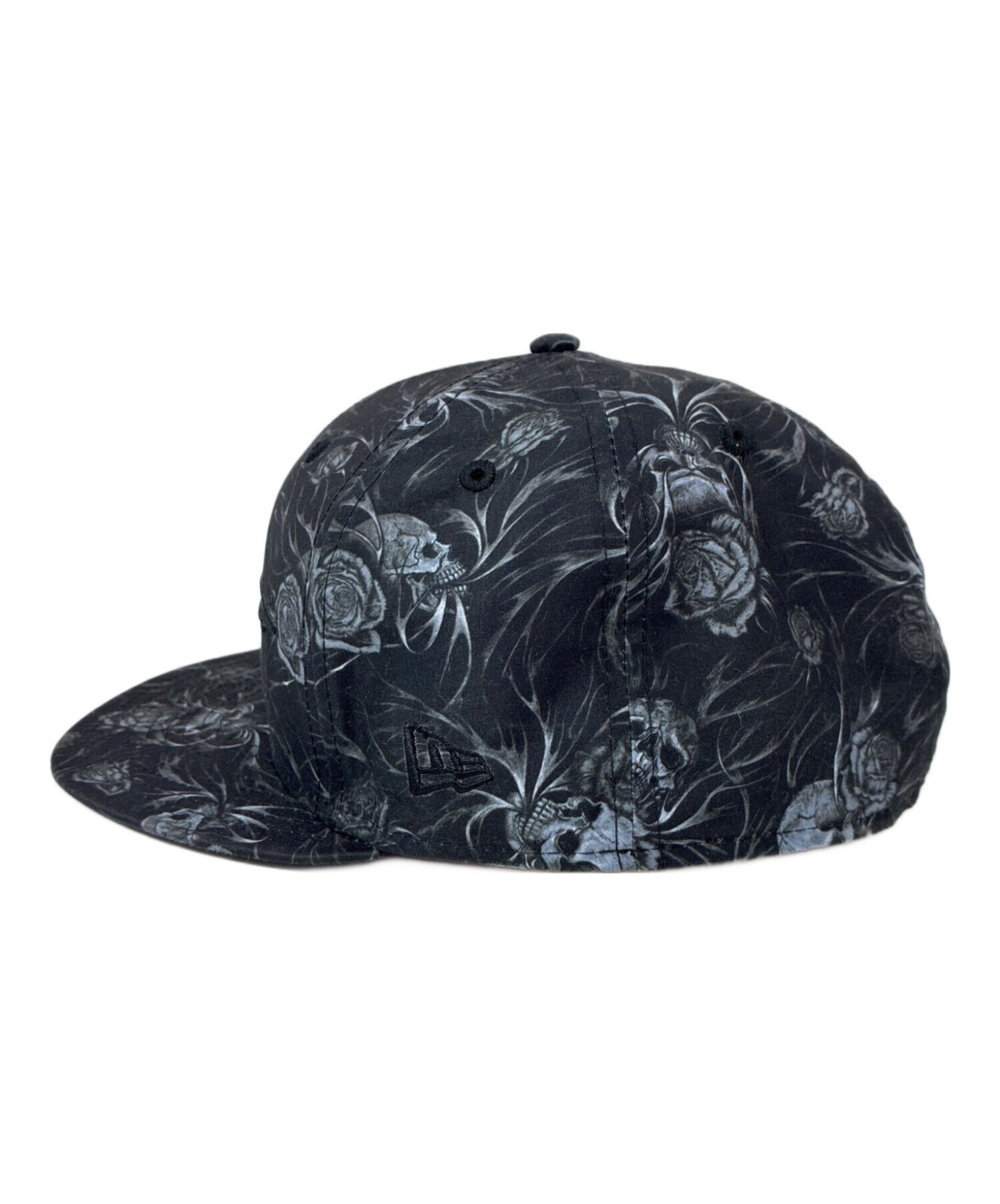 美品　ヨウジヤマモト×ニューエラ スカル&ローズ ウールキャップ 7 3/8 18SS YOHJI YAMAMOTO × NEW ERA スカル ローズ キャップ 7 3/8 58.7cm