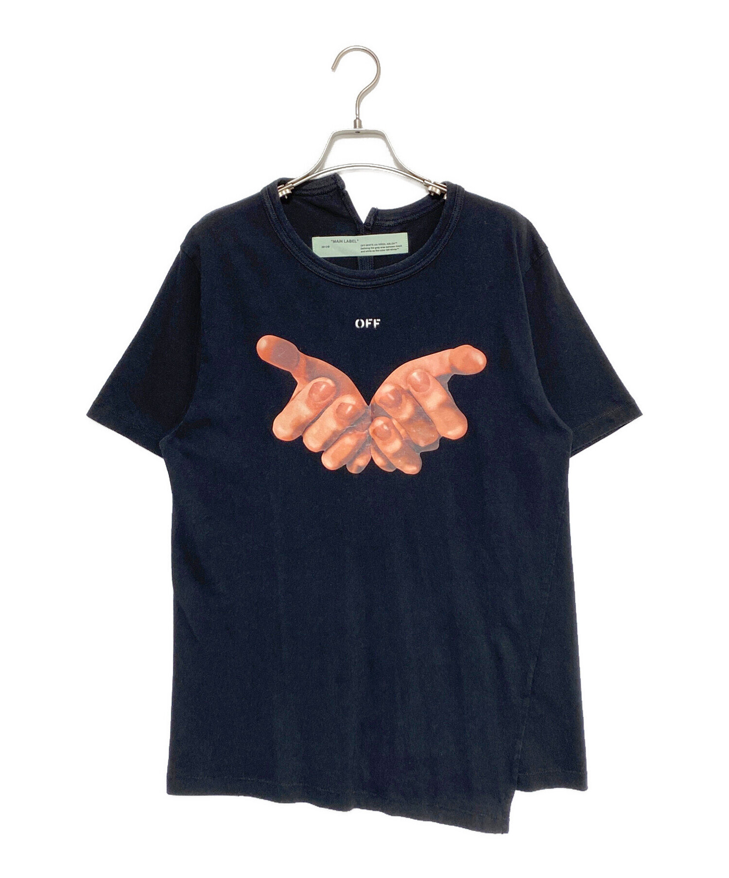 中古・古着通販】OFFWHITE (オフホワイト) ハンドプリントTシャツ 