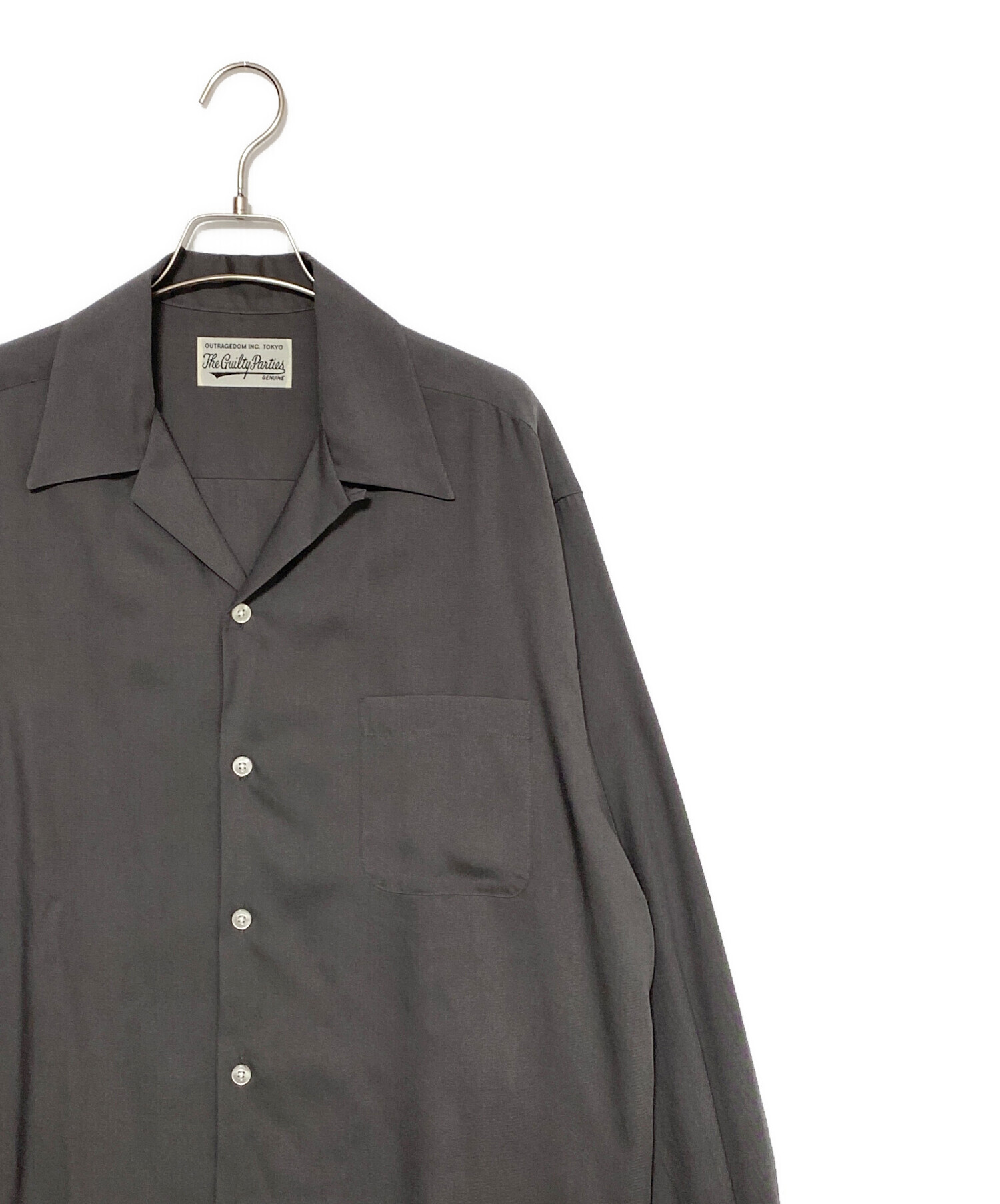 Wacko Maria グレー 長袖シャツ 中古・古着通販】WACKO MARIA (ワコマリア) オープンカラーシャツ
